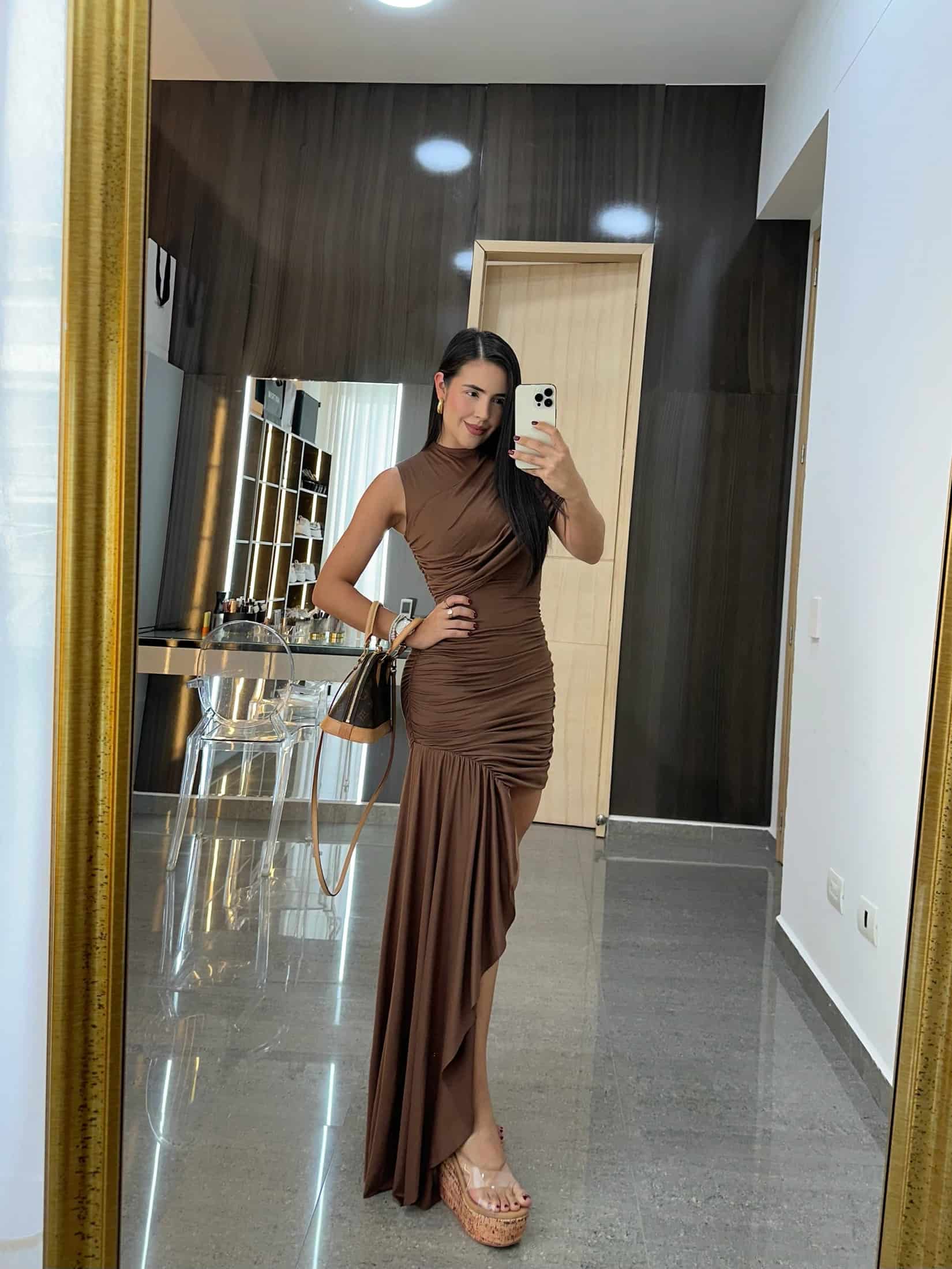 VESTIDO CAROLINA CAFE - miniatura 3