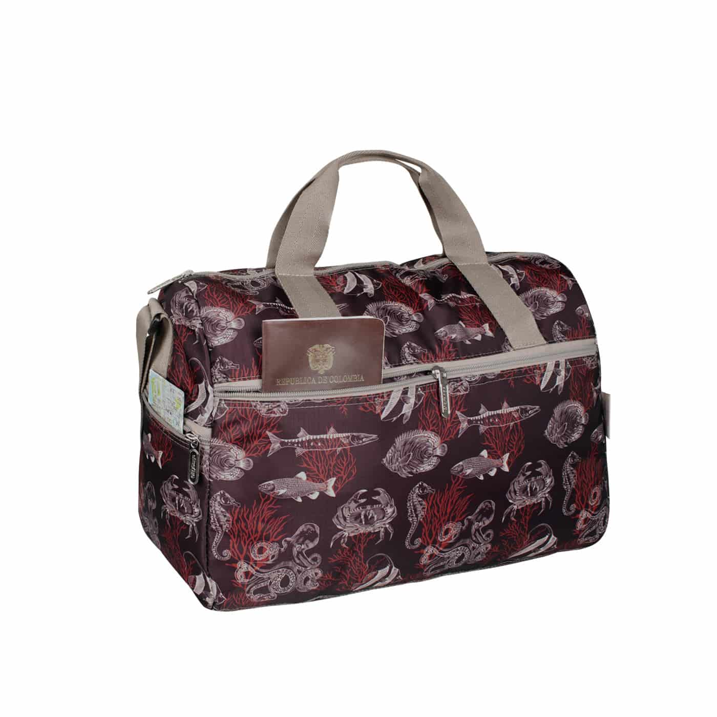 Maleta M ULTRA Plegable Estampado Coral Citybags - miniatura 4