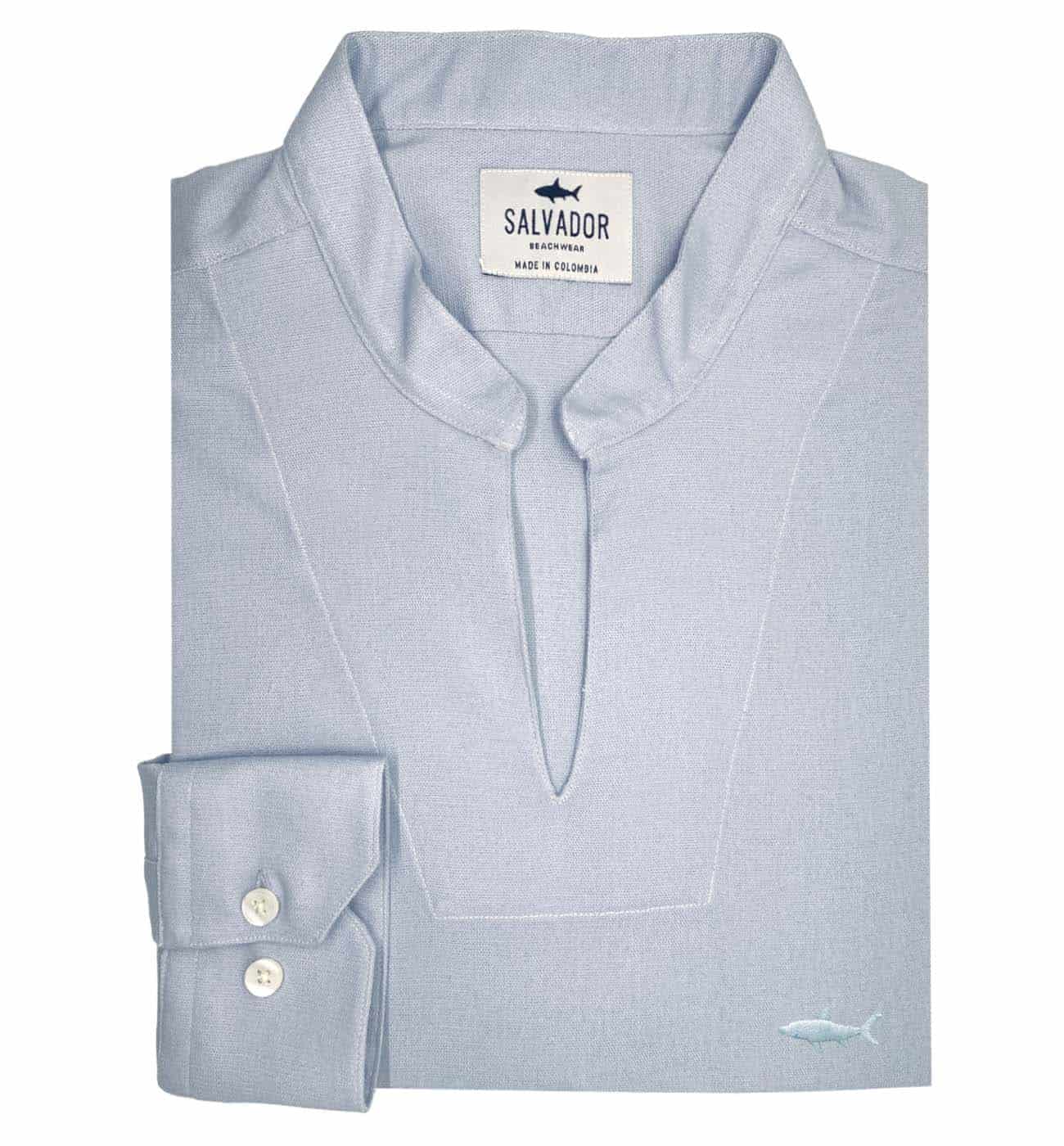 CAMISA DUNNOS FLEX AZUL CLARA - miniatura 1