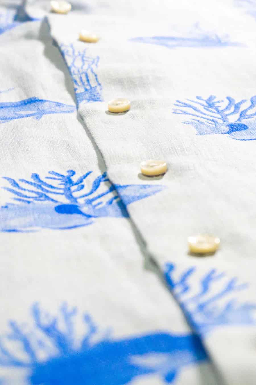 Men's linen shirt light blue leviatan - miniatura 1