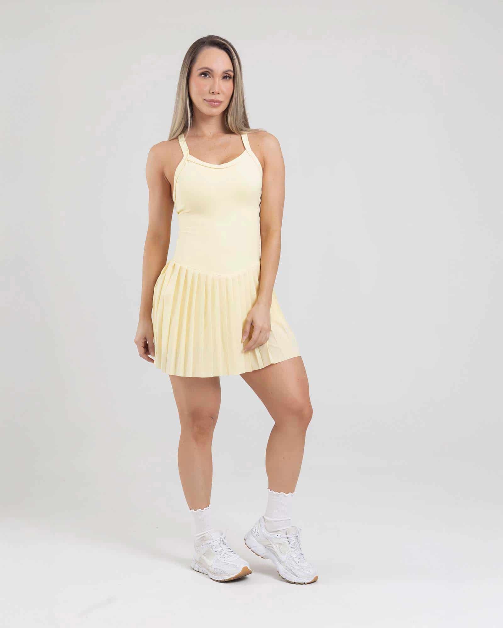 Enterizo falda court glow amarillo mantequilla tropi FIBER - miniatura 1