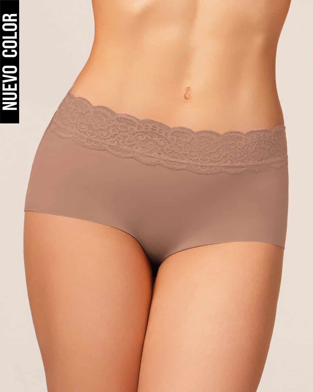 Panty Tiro Alto con Efecto Levanta Cola en Microfibra con Encaje Ref. 8070 - miniatura 8