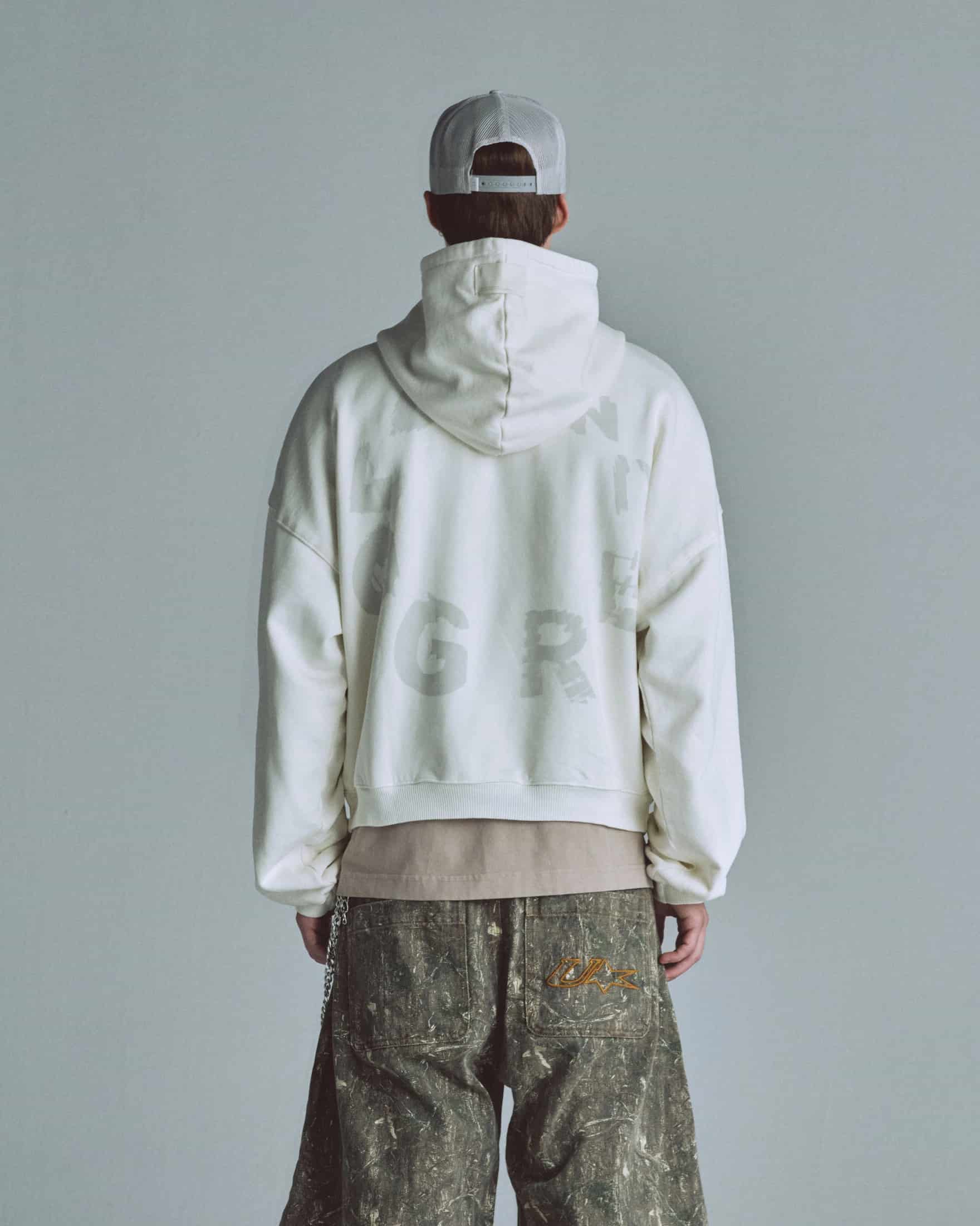 Echoes Tremor Boxy Fit Hoodie White - miniatura 7