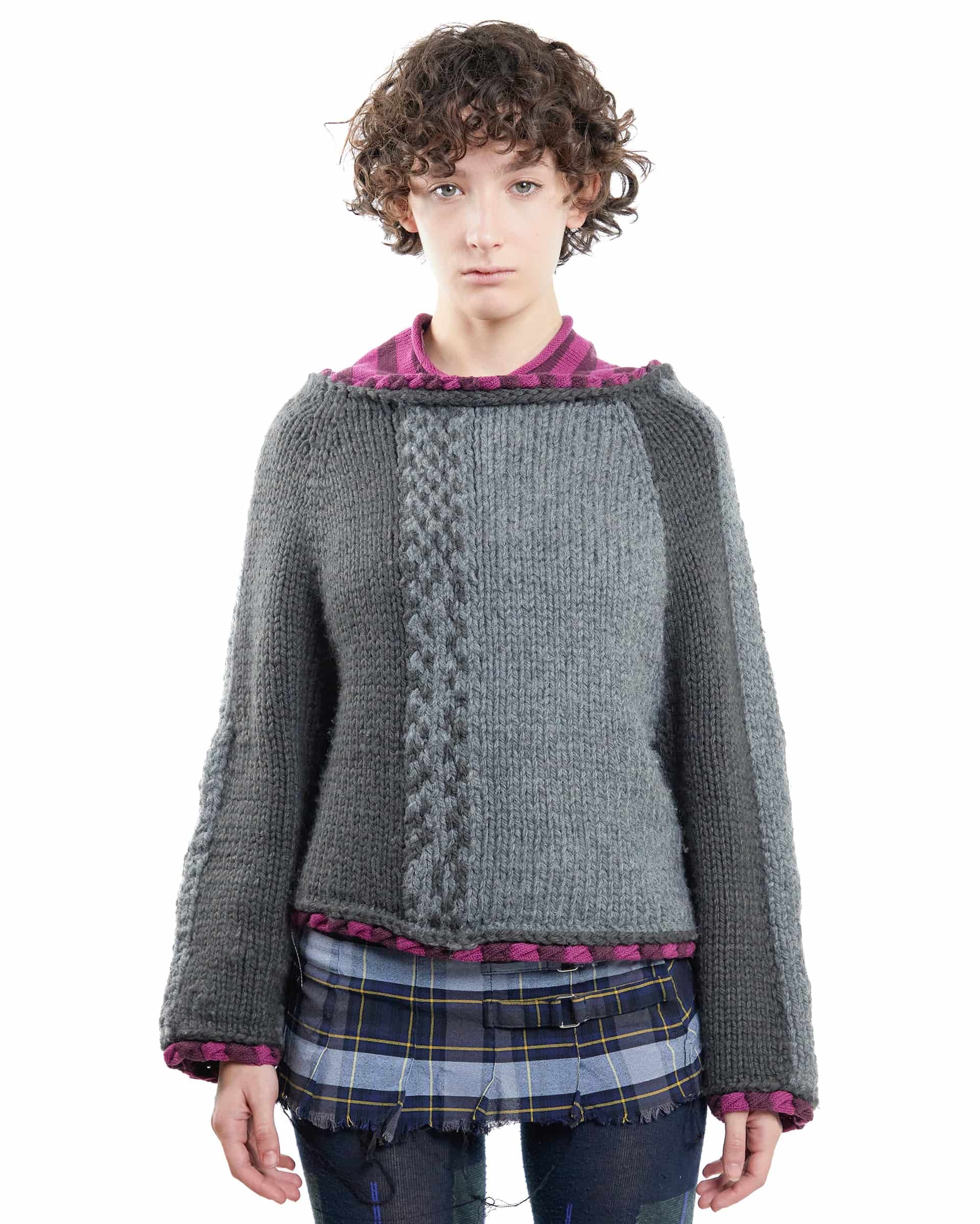 Grey-purple sweater - miniatura 1