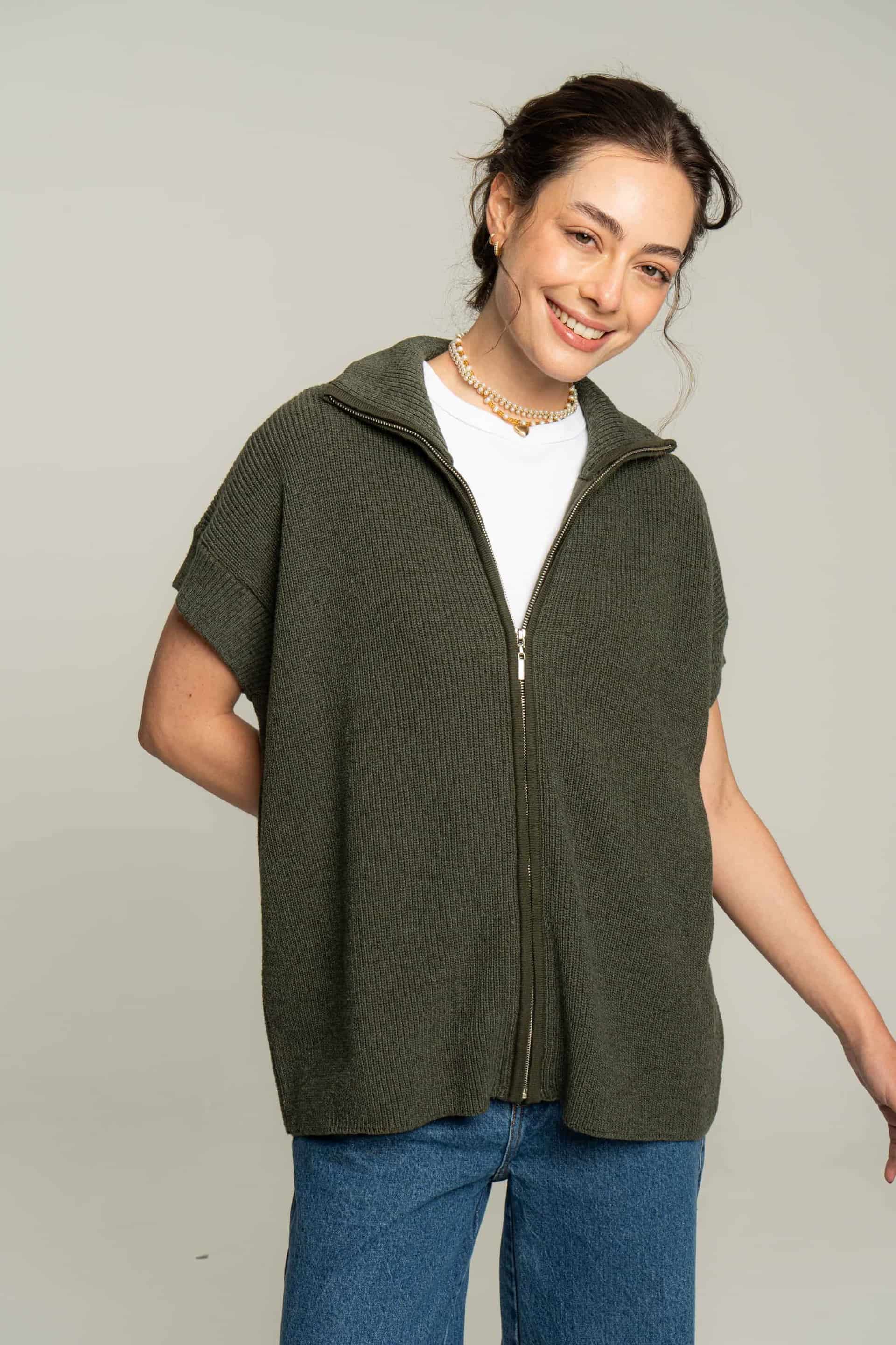 Chaleco zipper - verde - miniatura 3