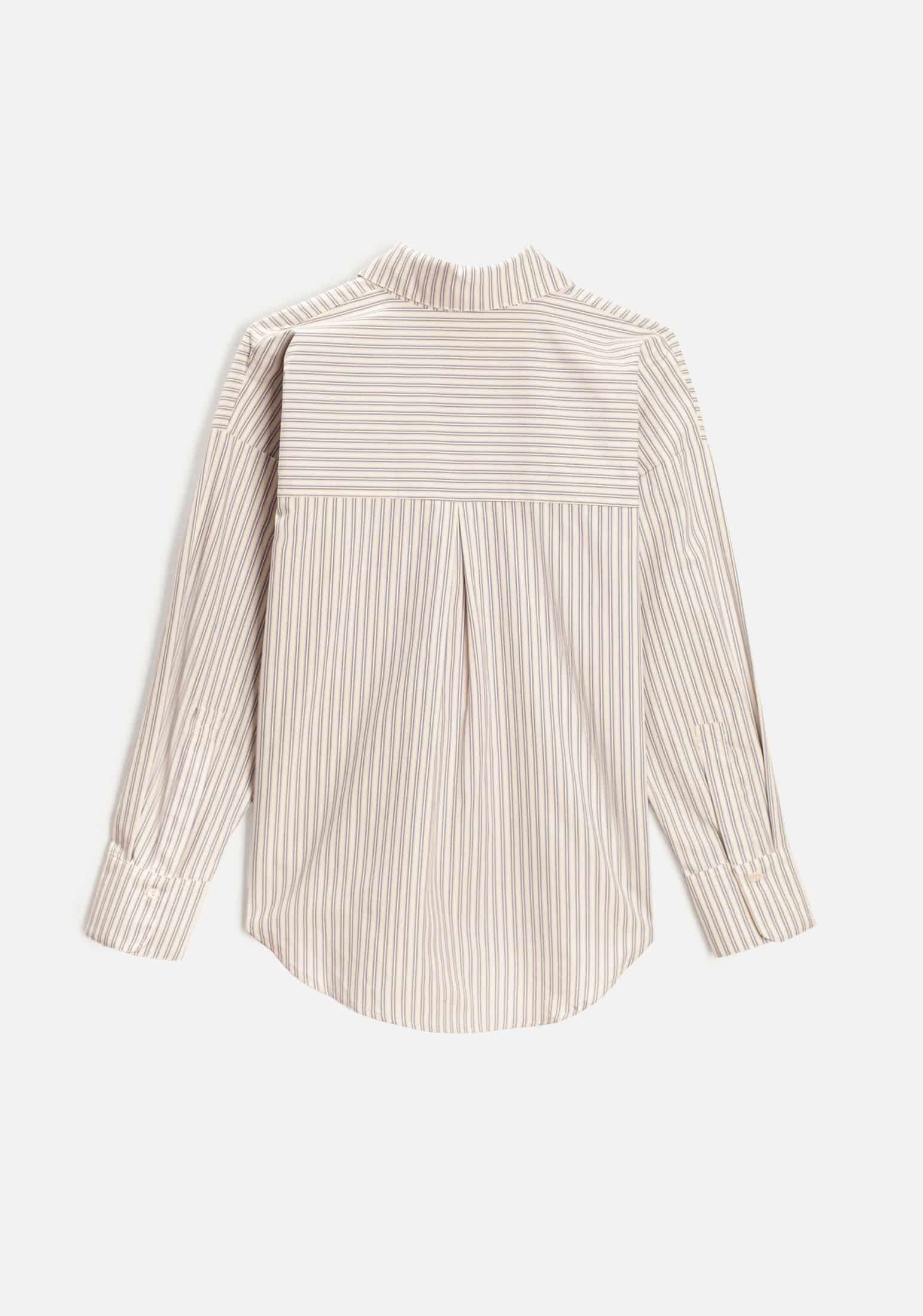 Camisa Antonella Rayas Marfil - Azul - miniatura 7