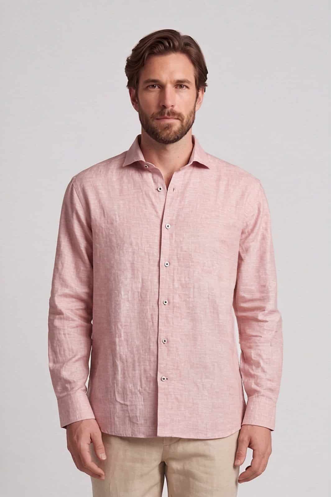 Camisa manga larga en Lino para hombre Jon Sonen 010225056 - miniatura 2