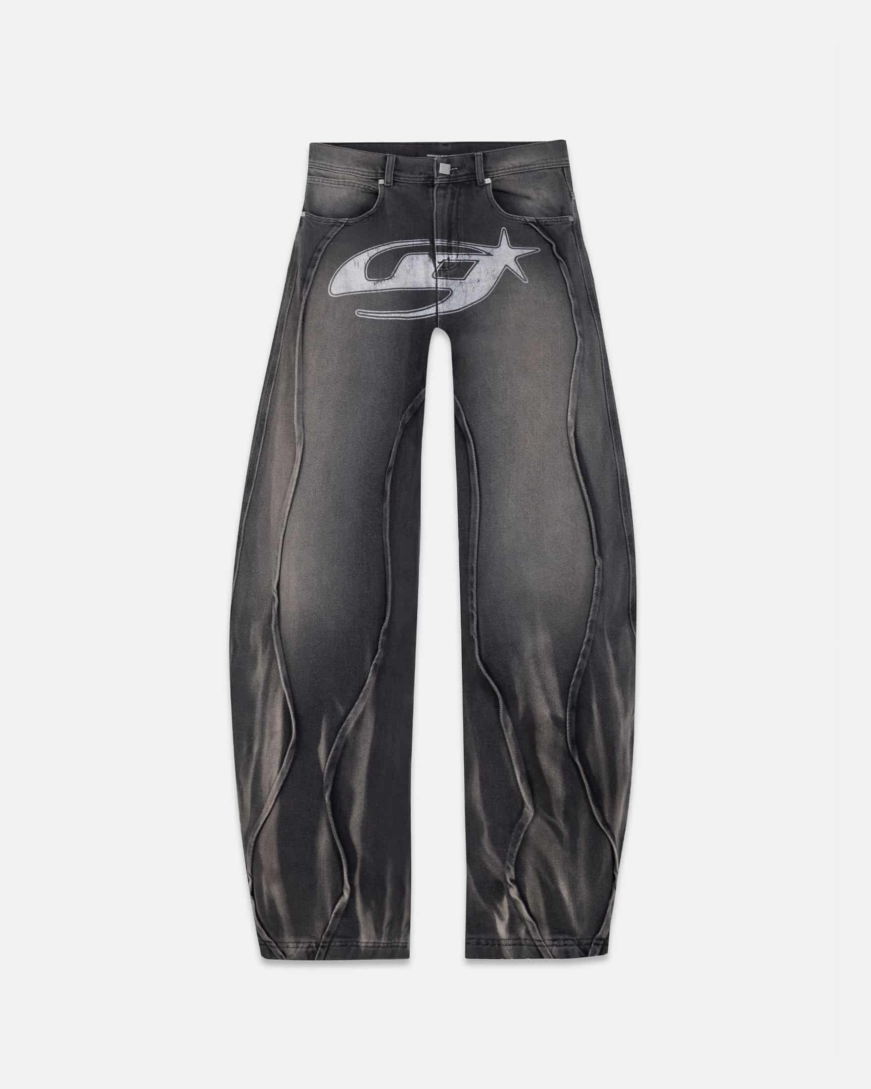 W Act 1 UG Star Barrel Vein Jean Washed Black - miniatura 1