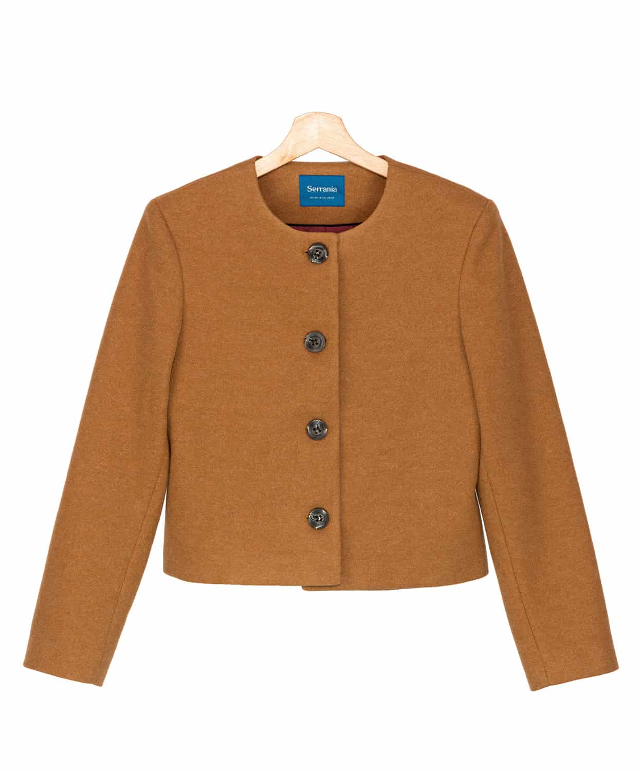 Chaqueta Cropped en Paño Camel Chicago - miniatura 12