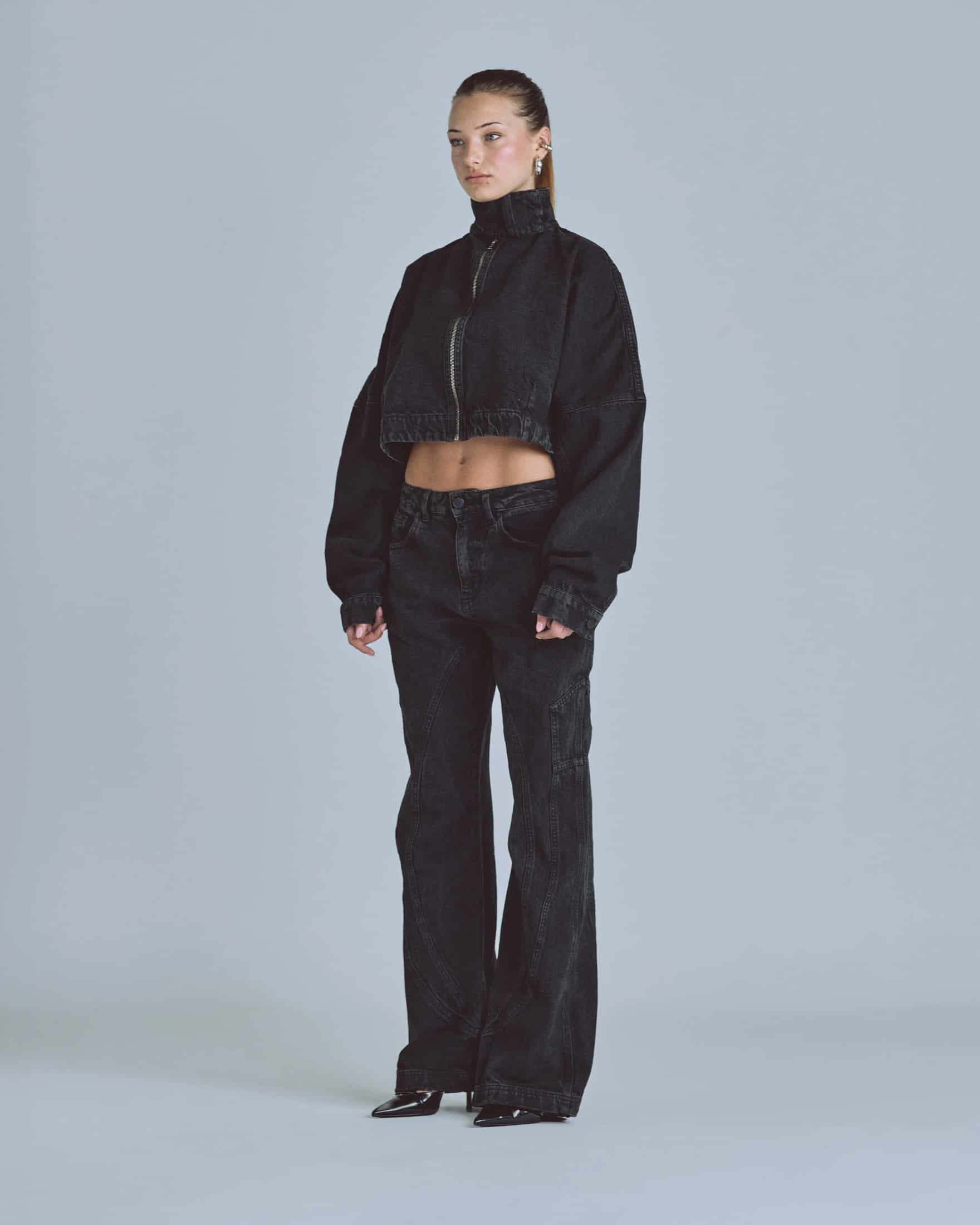 W Golden Heritage High Neck Jacket Black - miniatura 5