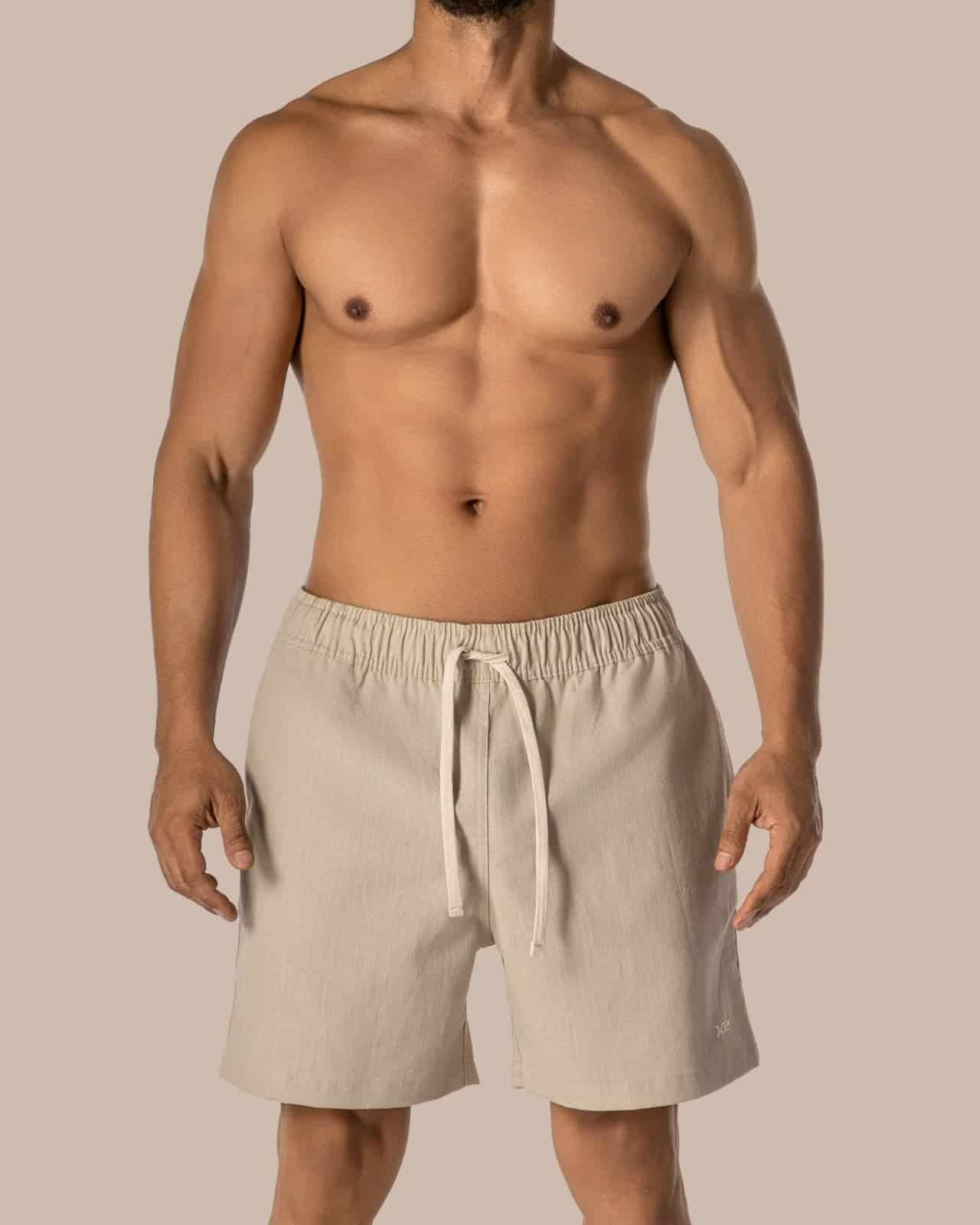 Bermuda Casual Algodón Beige X2 - miniatura 1