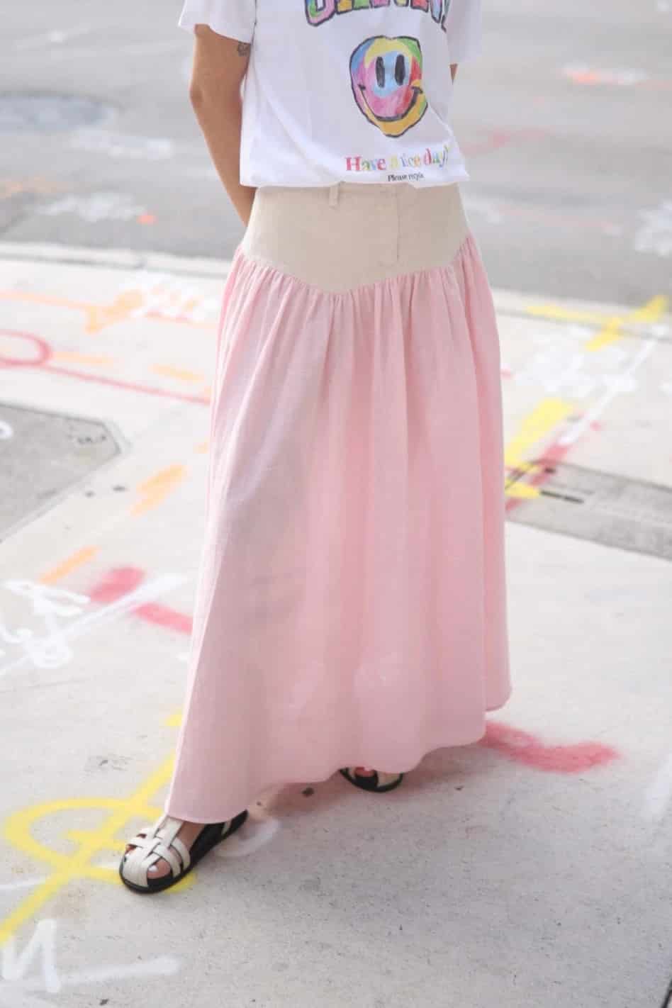 SAND STRIPE SKIRT (ROSA) - miniatura 2