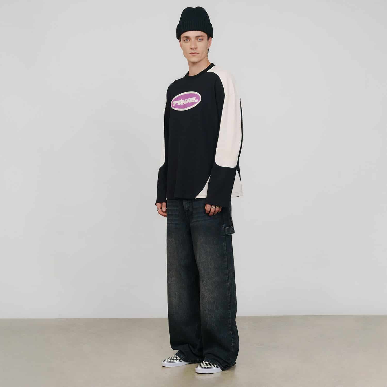 Waffer Long Sleeve Tee - Black - miniatura 7