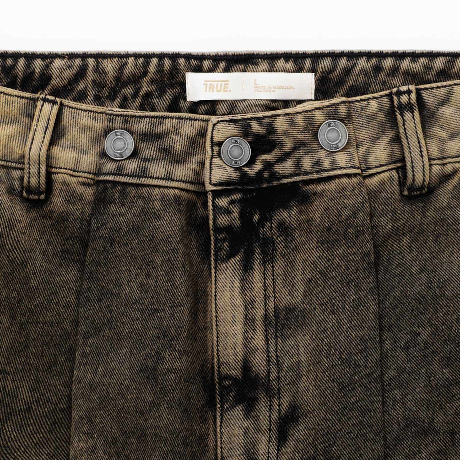 Lounge Printed Denim Pants - Brown - miniatura 8