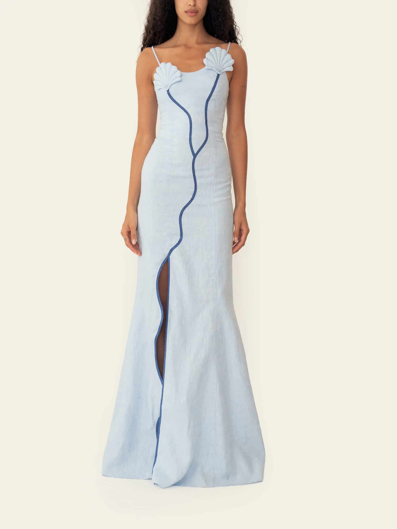 ANTONIA DRESS WAVE BLUE - miniatura 2