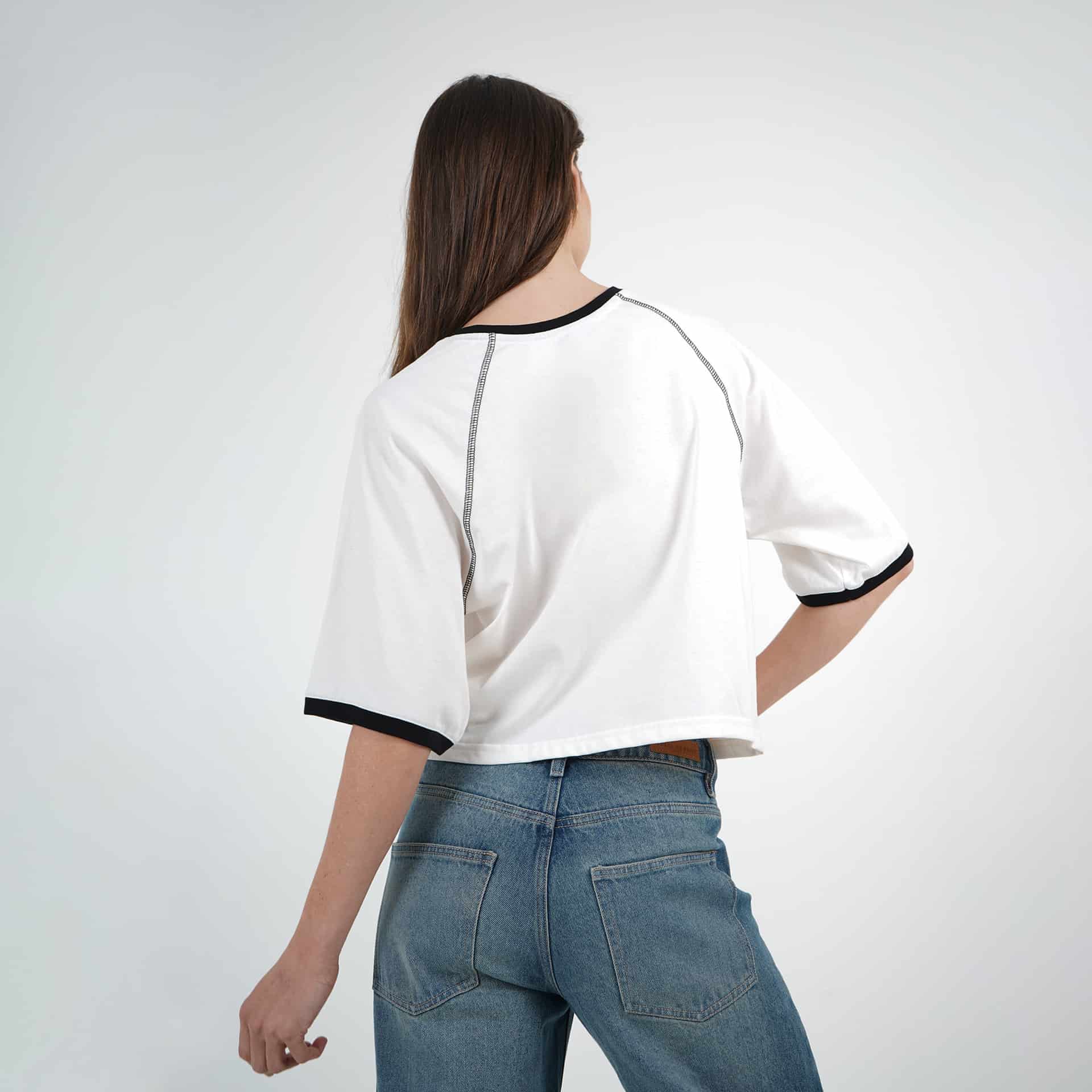 Camiseta cuello redondo manga corta ranglán estampado Le'ts go - miniatura 2