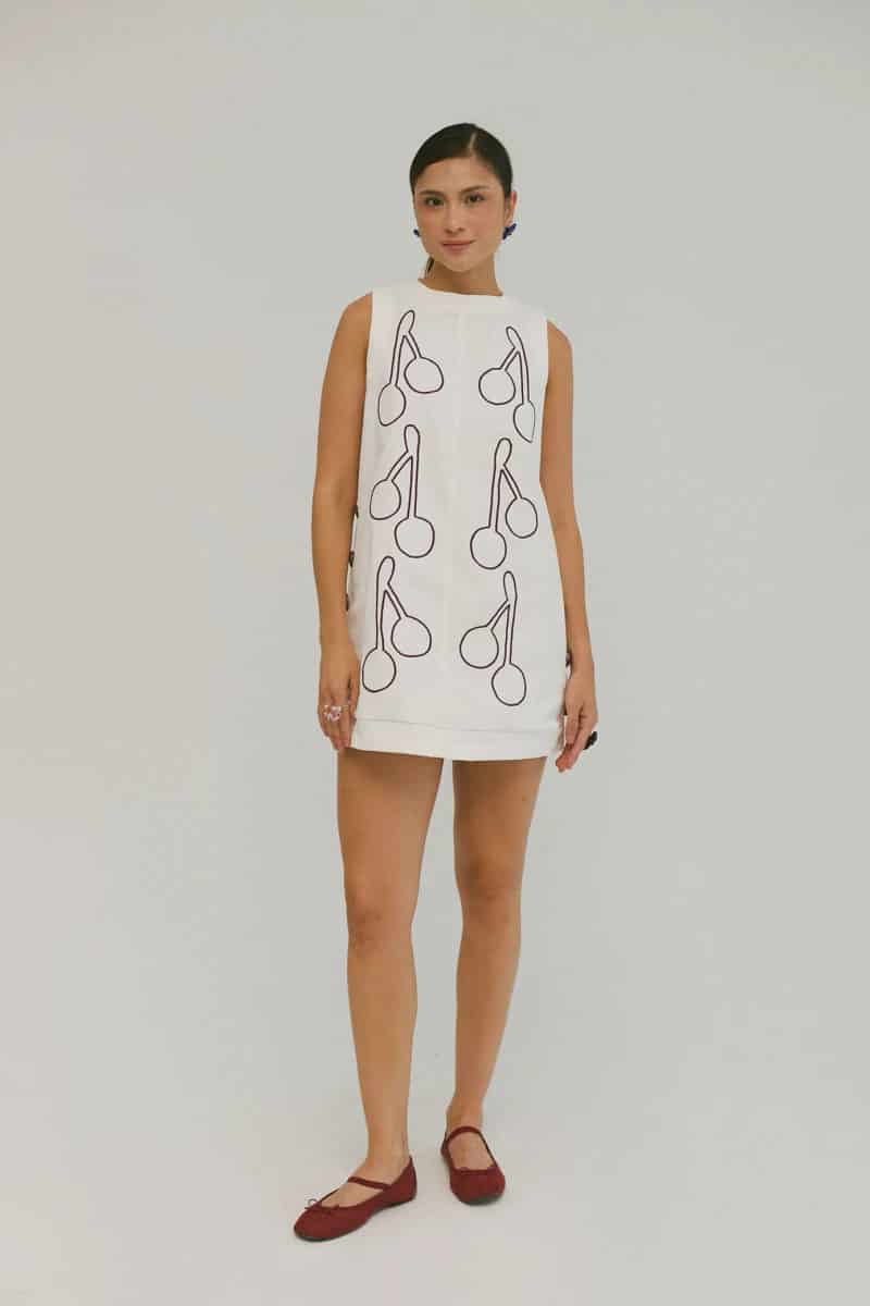 Vestido Anfitriona Cherries Crudo - miniatura 1