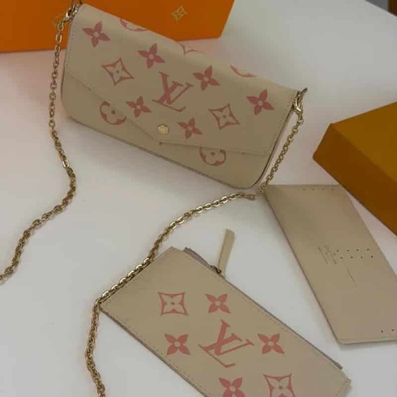 BOLSO LOUIS VUITTON NUDE CON ROSA - miniatura 3