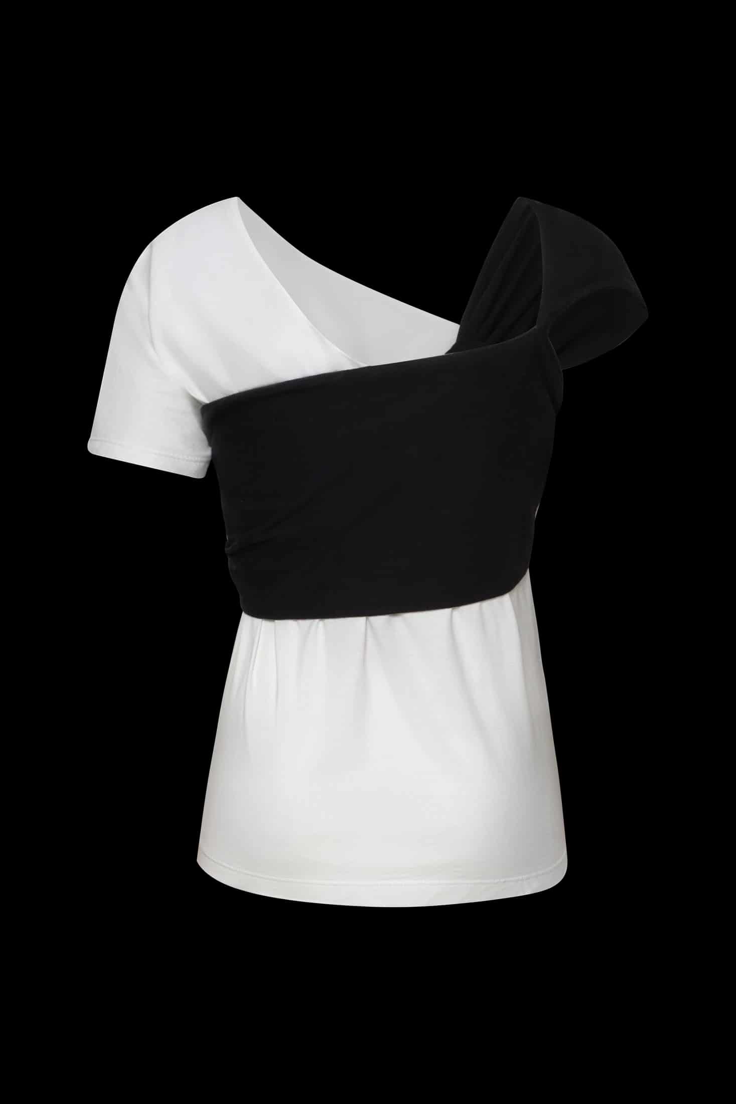 T-SHIRT BOW BLACK AND WHITE - miniatura 2