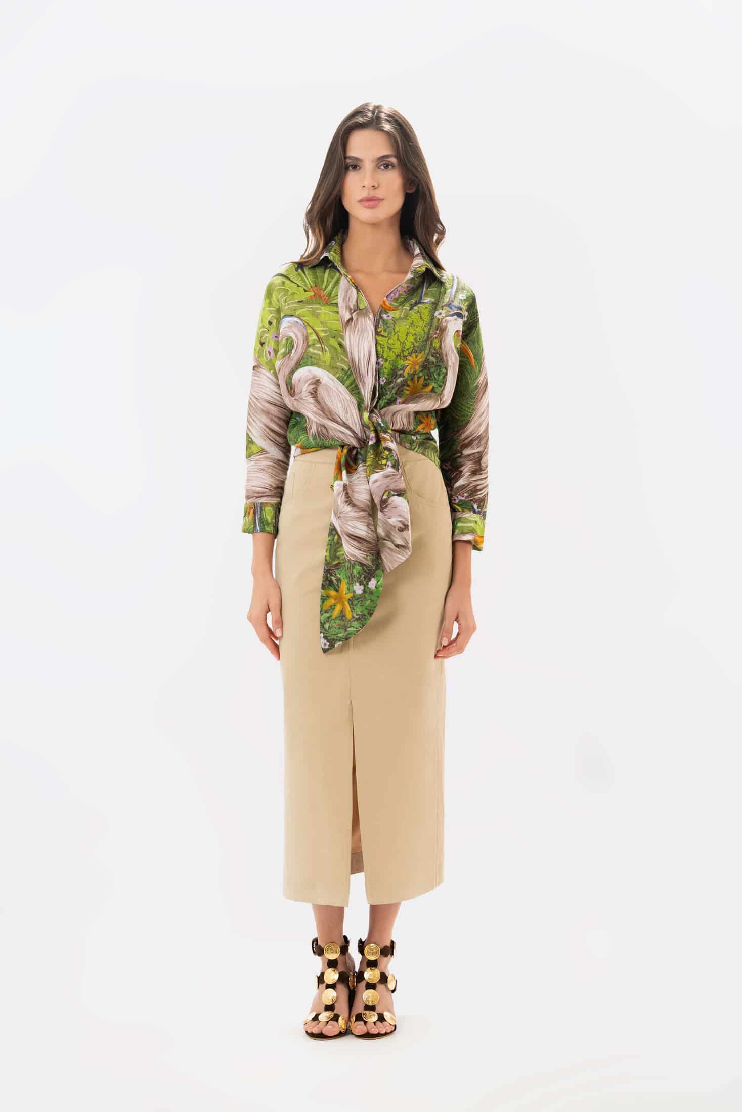 Falda Atena Khaki - miniatura 4