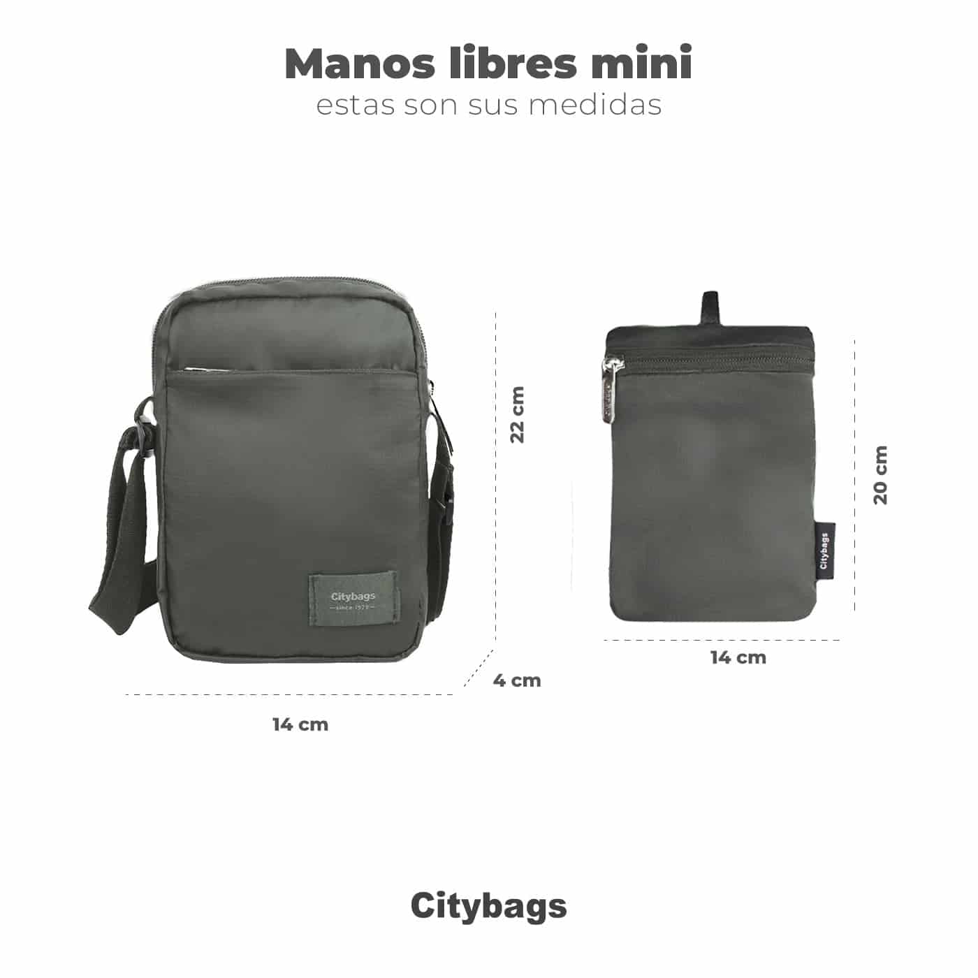 Bolso Manos Libres Mini Citybags ULTRA Bosque - miniatura 5