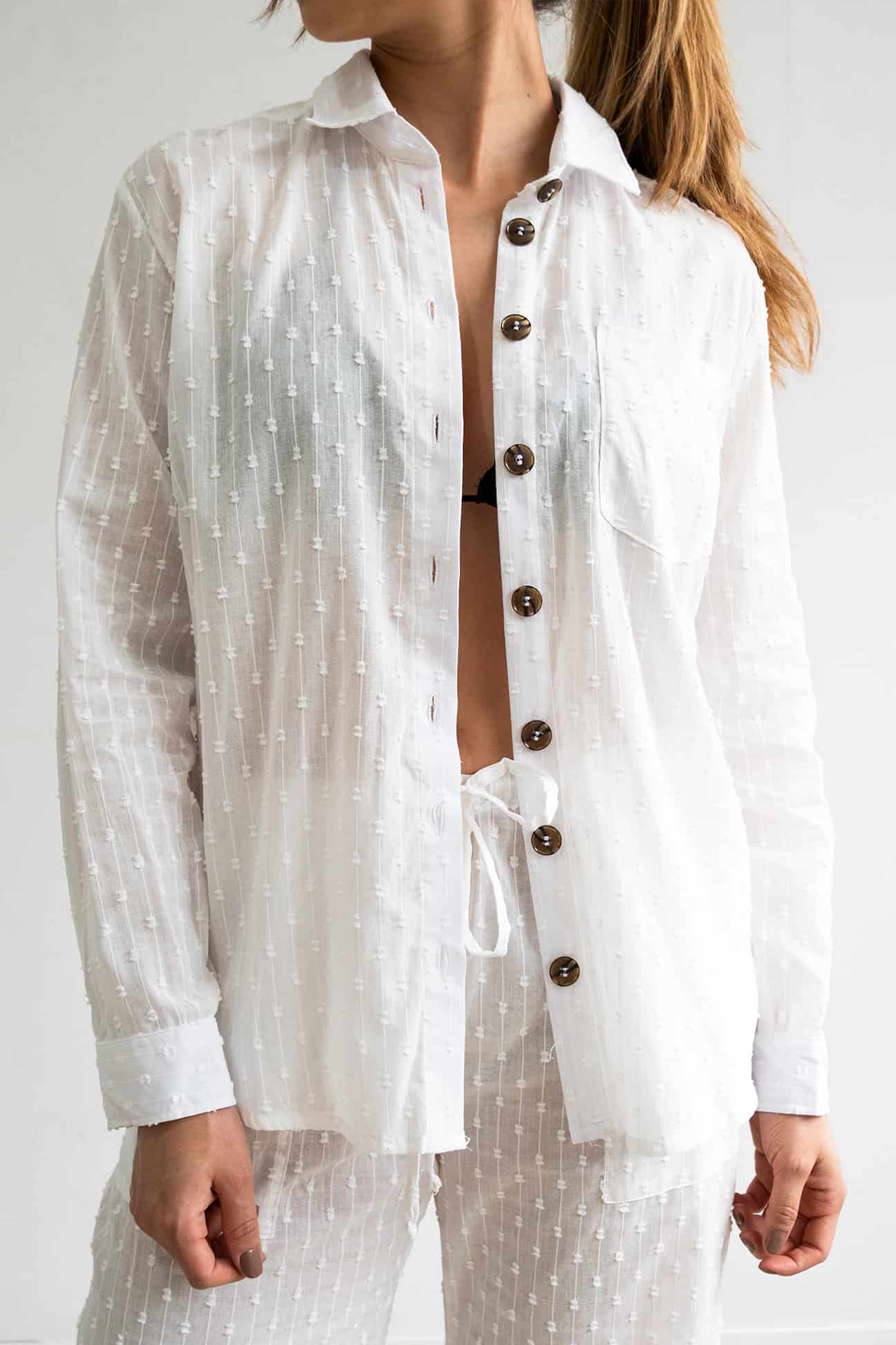 Camisa Vela de algodón | Blanco - miniatura 5