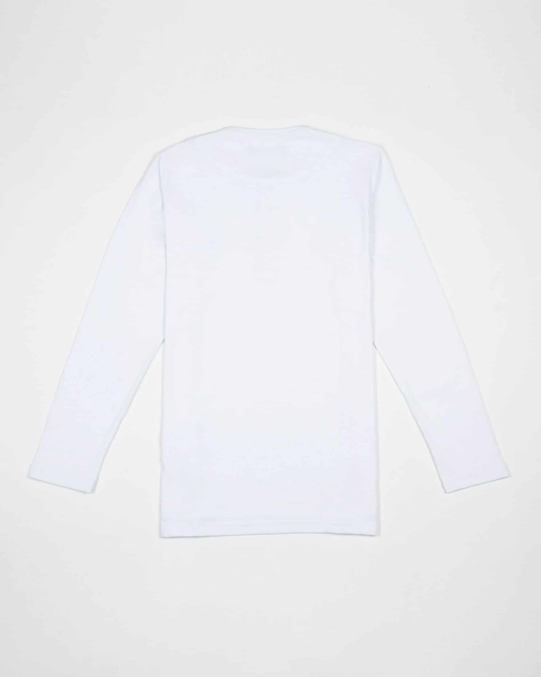 Camiseta Henley Manga Larga Algodón Blanco - miniatura 3