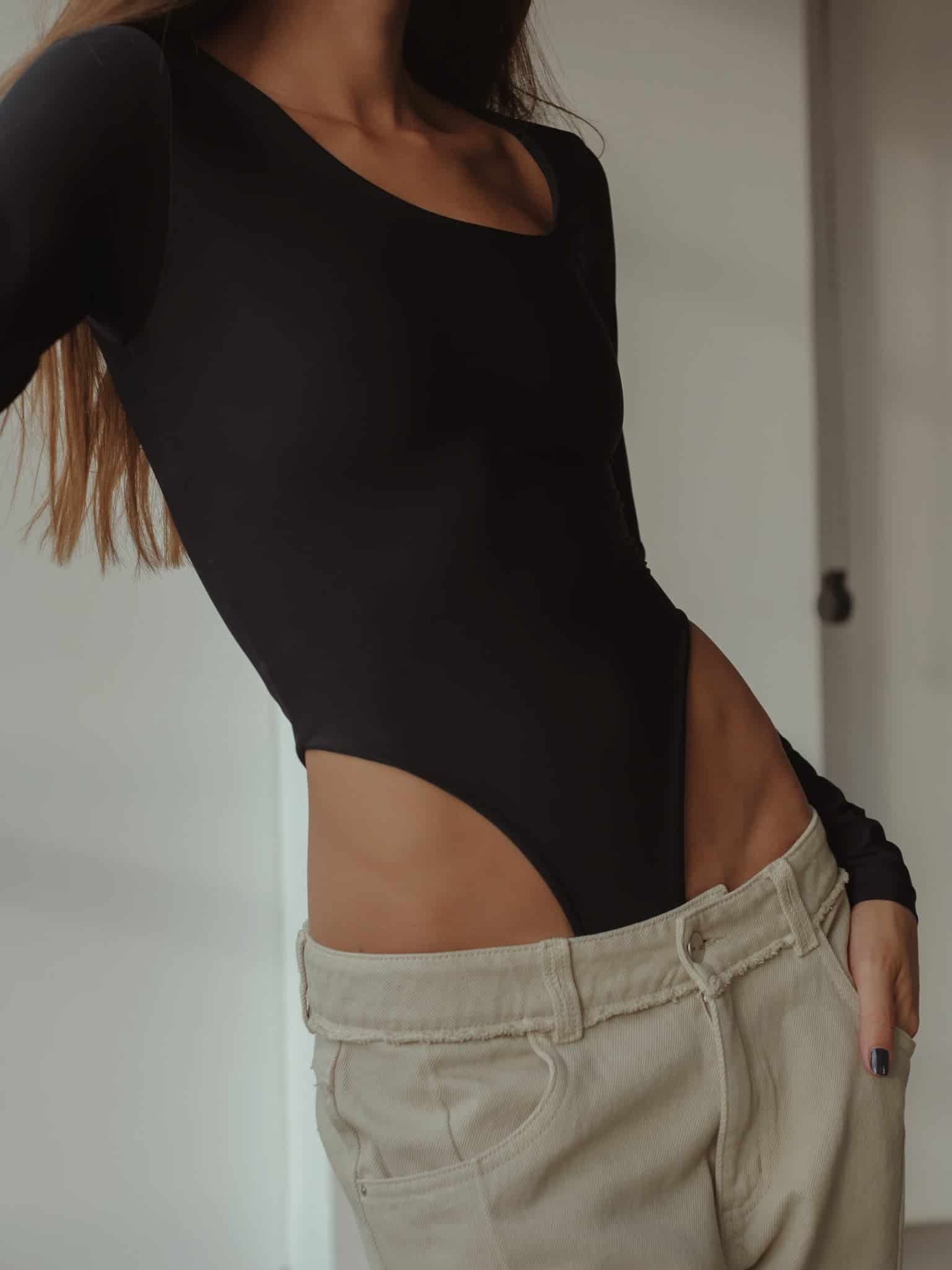OPEN CURVE BODYSUIT - BLACK - miniatura 3