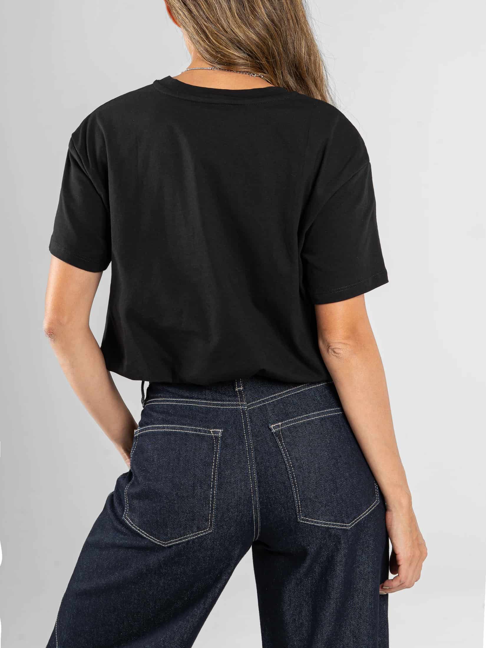 Ref: 0610680 T-shirt manga corta, entalegada, estilo bombacha, tono negro - miniatura 2