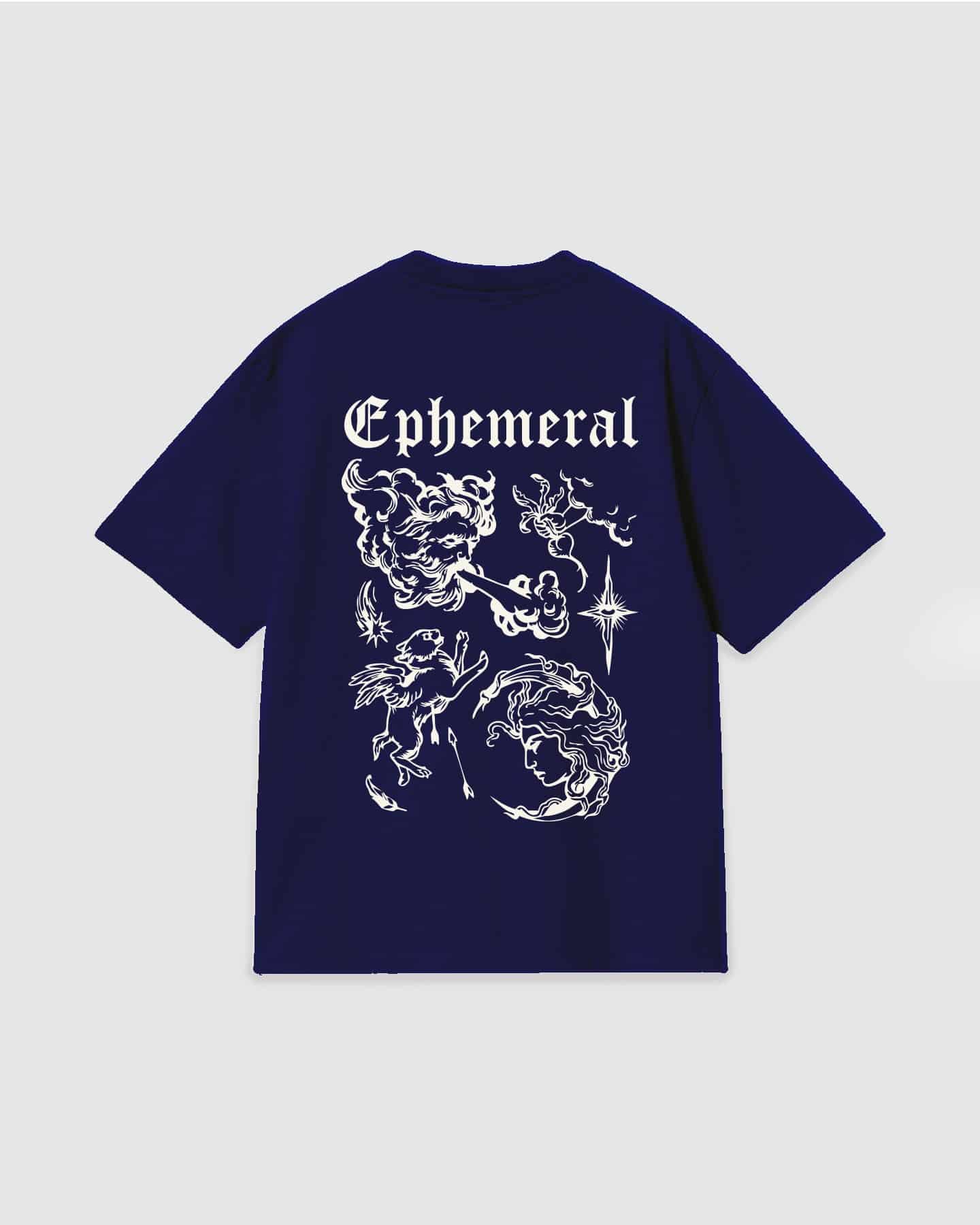 Oversized T Shirt Ephemeral Blue Navy - miniatura 1