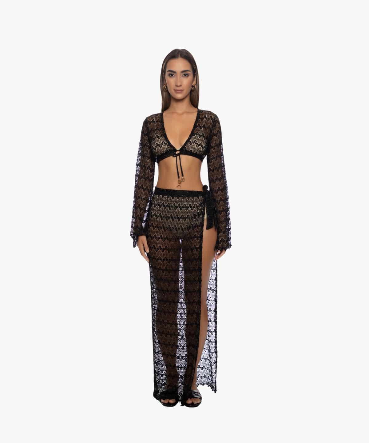 Midnight Currents Long Wrap Skirt - miniatura 2