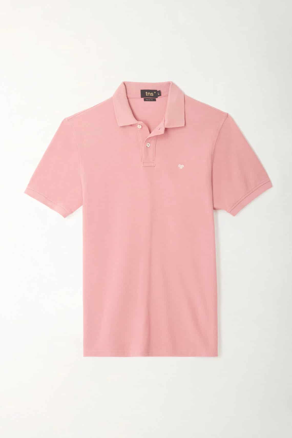 Polo rosada con raqueta multicolor de ajuste cómodo para hombre con acabado ligero - miniatura 1