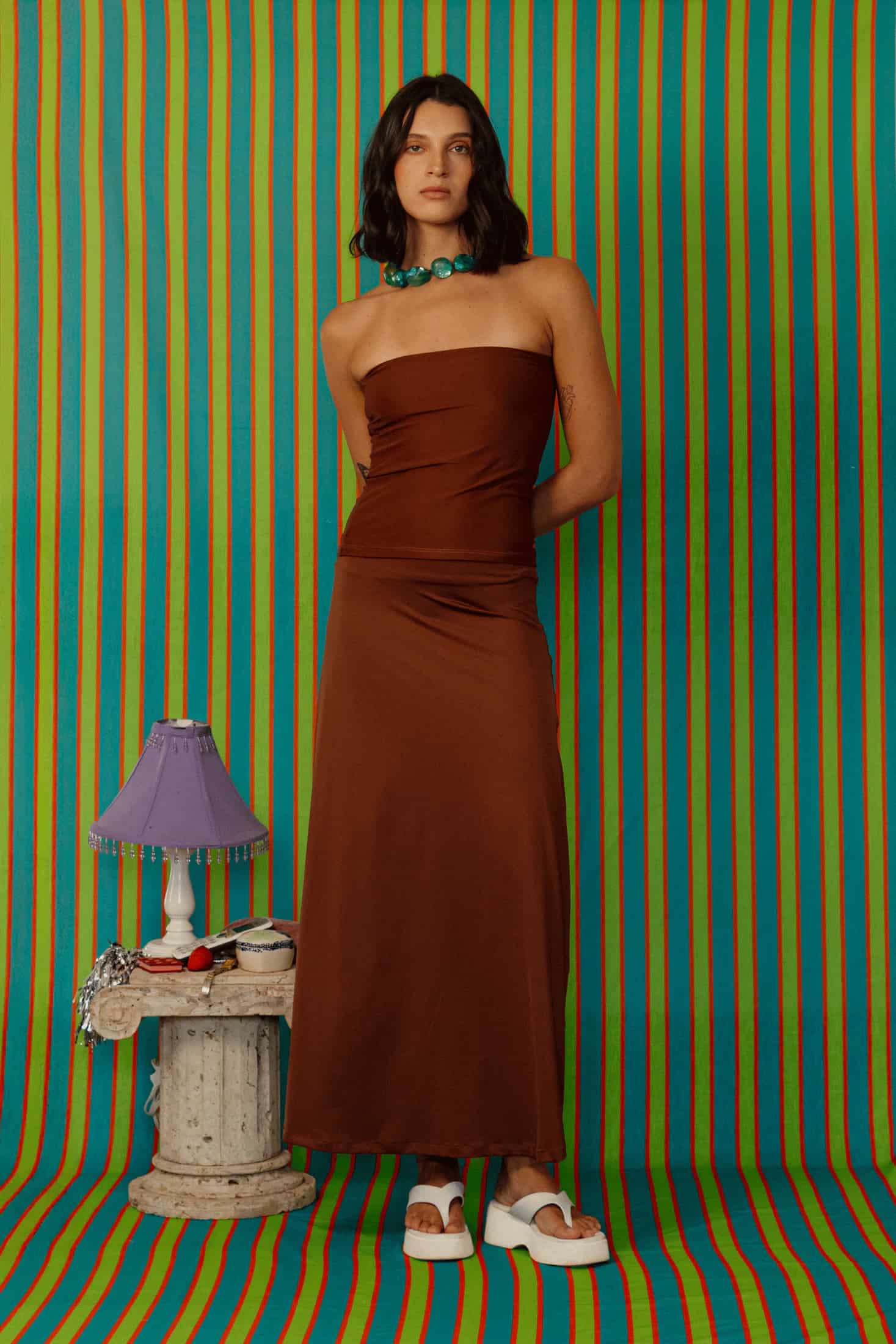 Brown Tube Top - miniatura 3