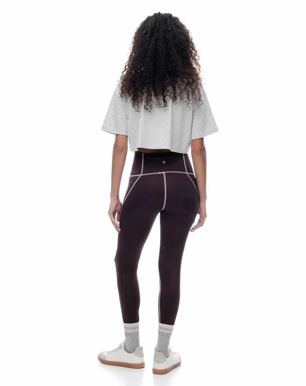 Legging tiro alto vino tinto mujer - miniatura 2
