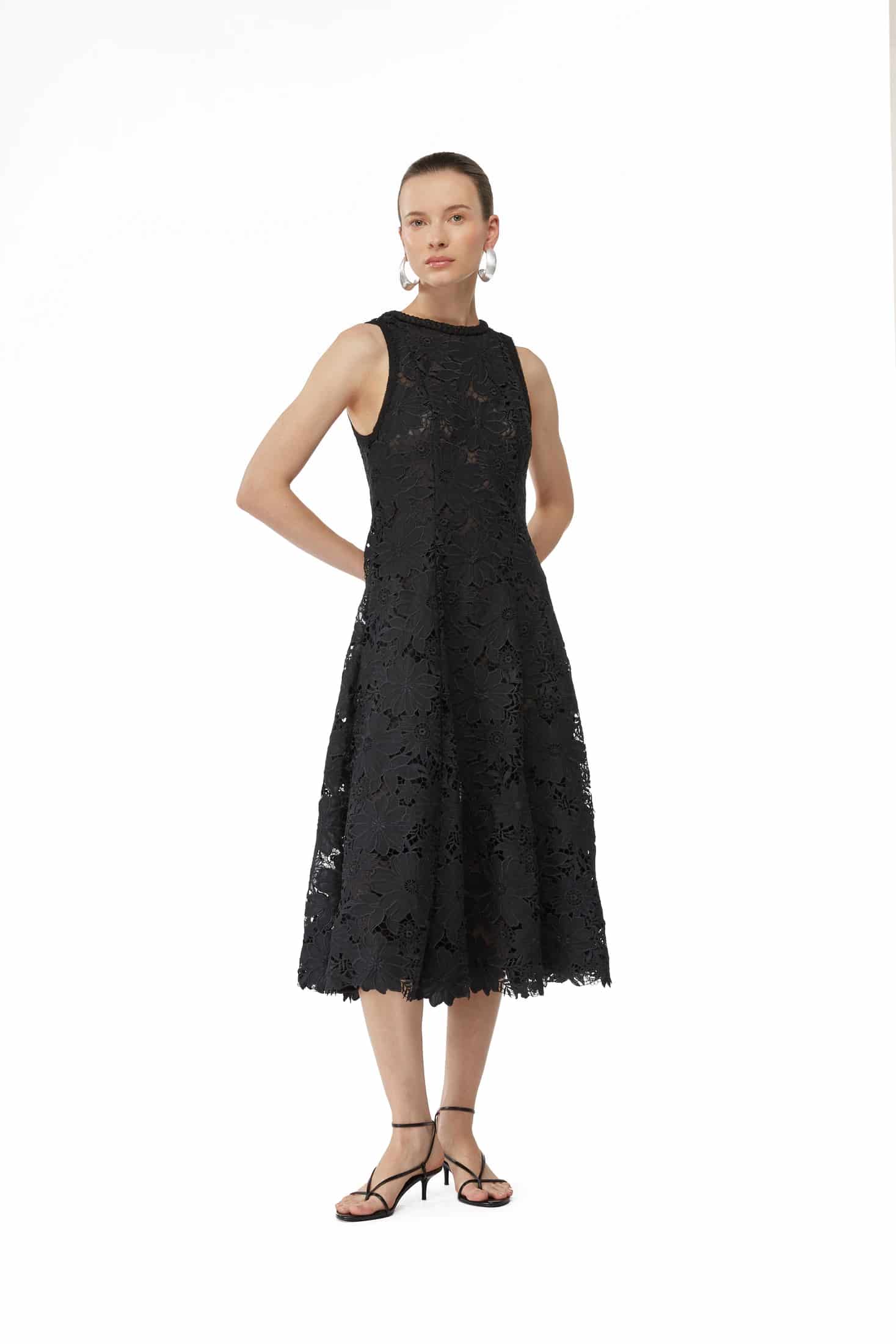 FARAH MIDI DRESS BLACK - miniatura 1