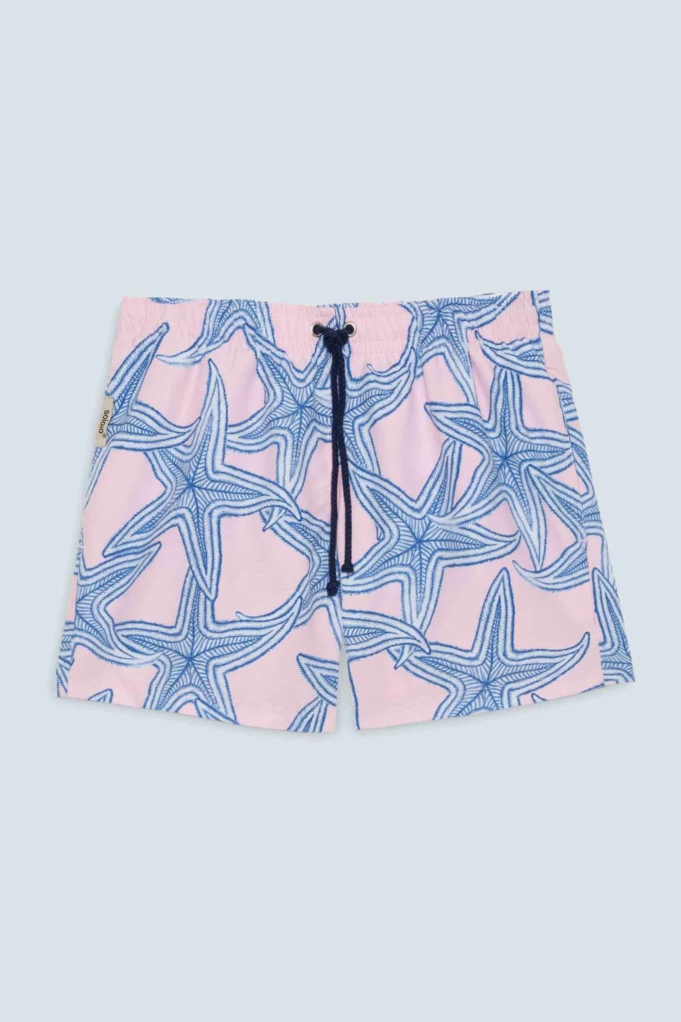 Men's pink star swim trunk - miniatura 1