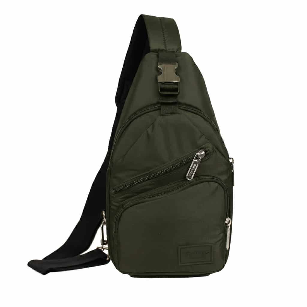 Bandolera Cruzada de Viaje Mediana Light Verde Militar -VM - miniatura 3