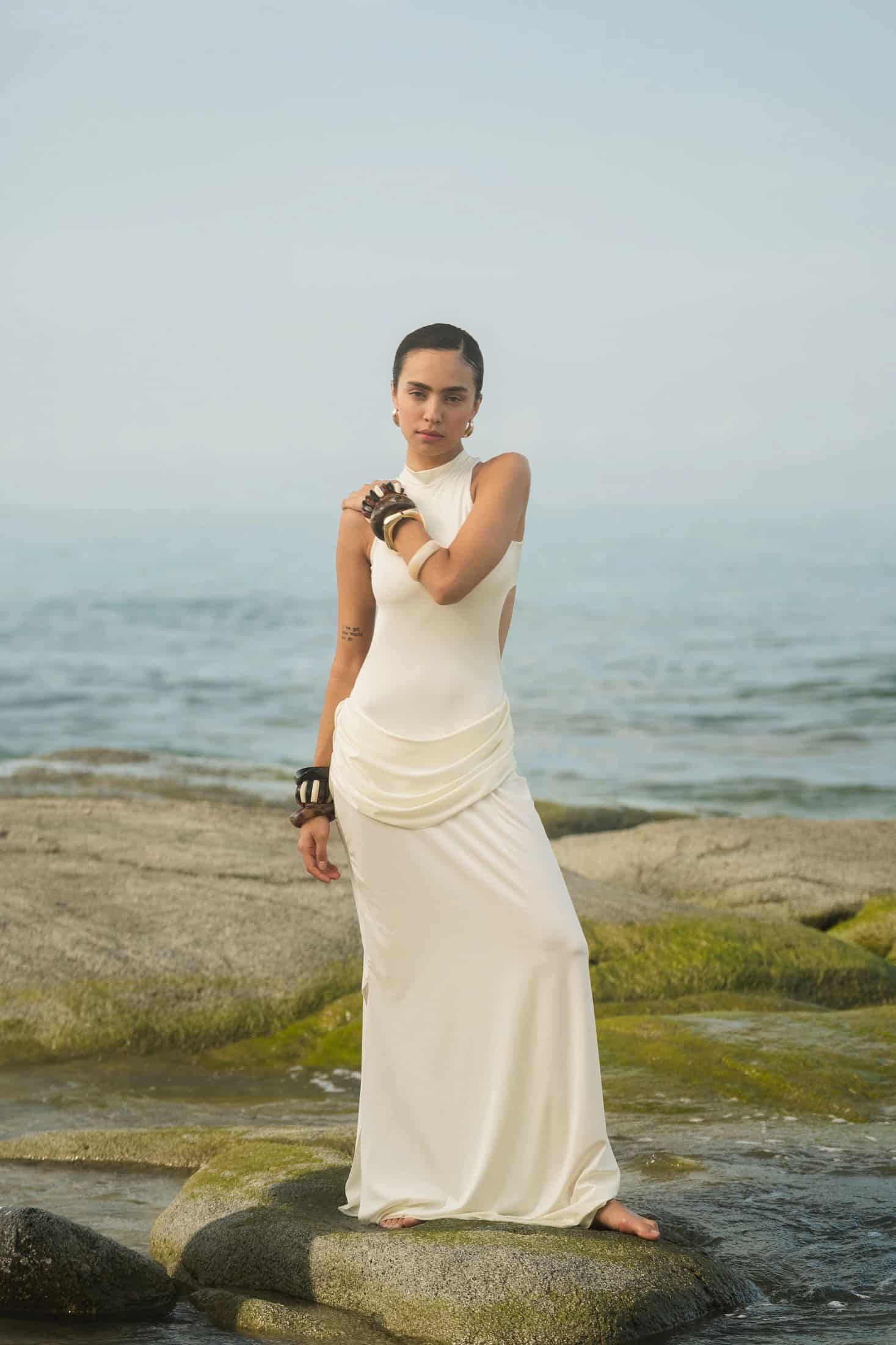 ARIEL DRESS - IVORY - miniatura 5
