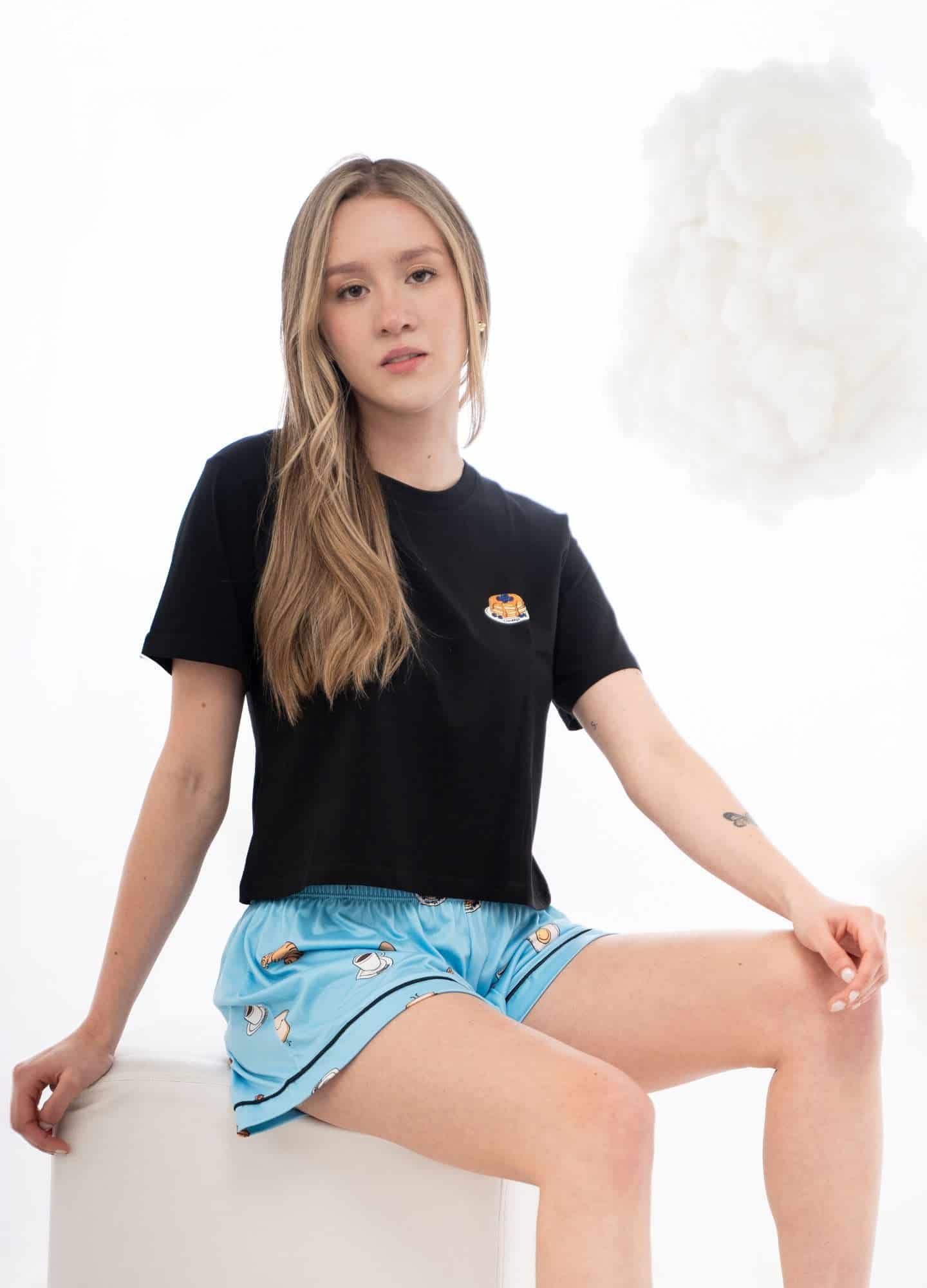 Conjunto Short Desayuno - Celeste - miniatura 1