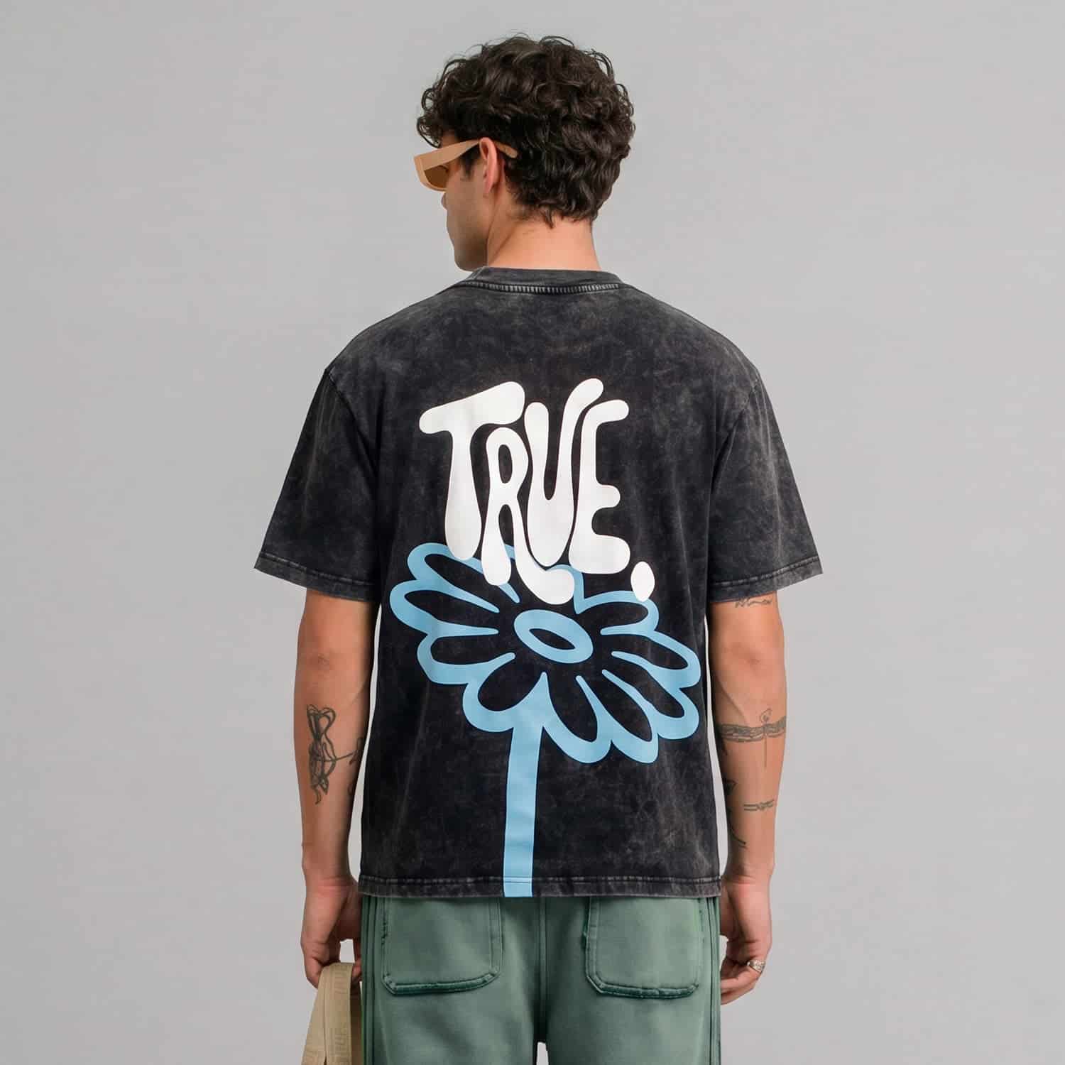Bloom Boxy T-Shirt - Washed Black - miniatura 5