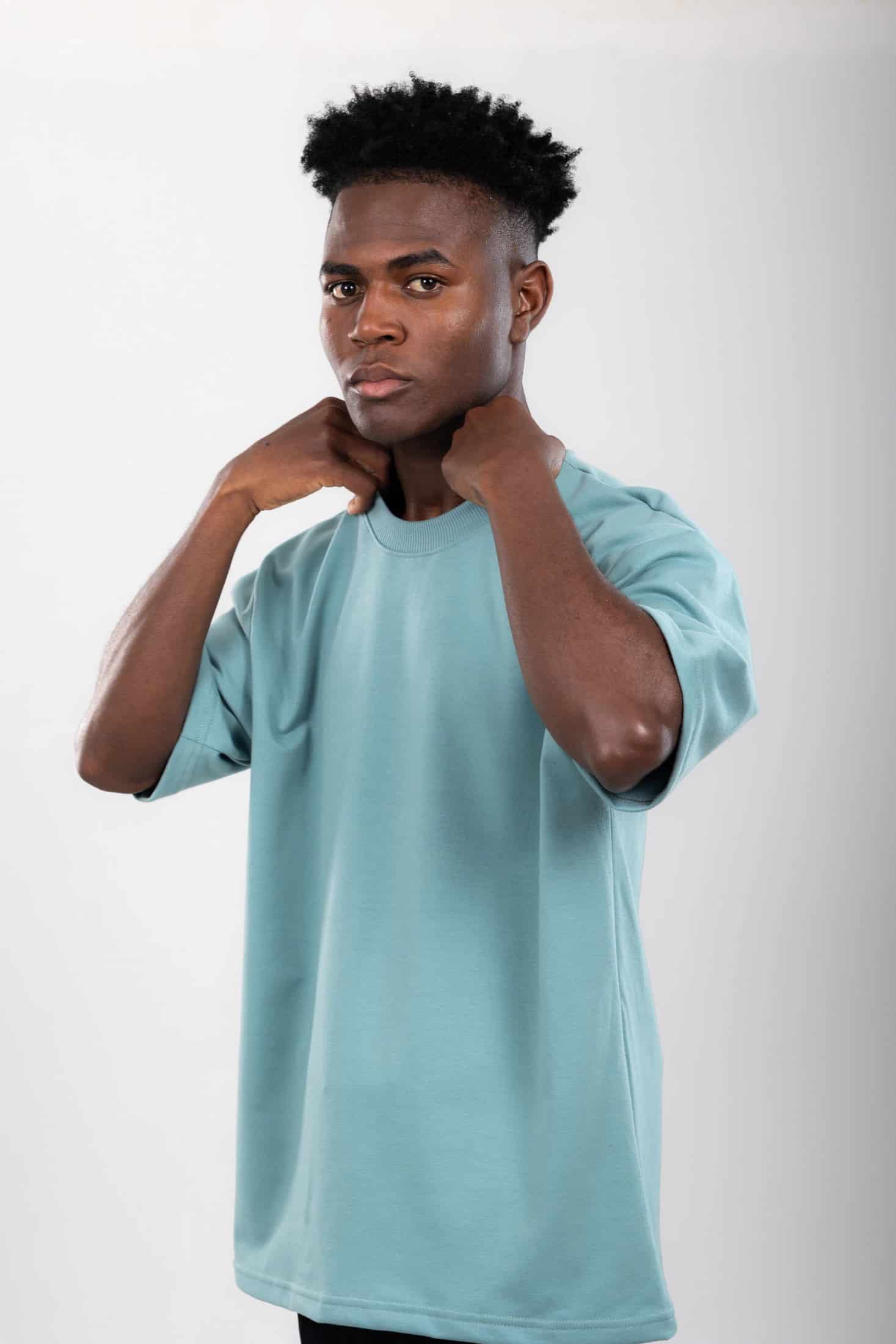 CAMISETA GRIS VERDOSO 14083 OVERSIZE BASICA SVG - miniatura 4