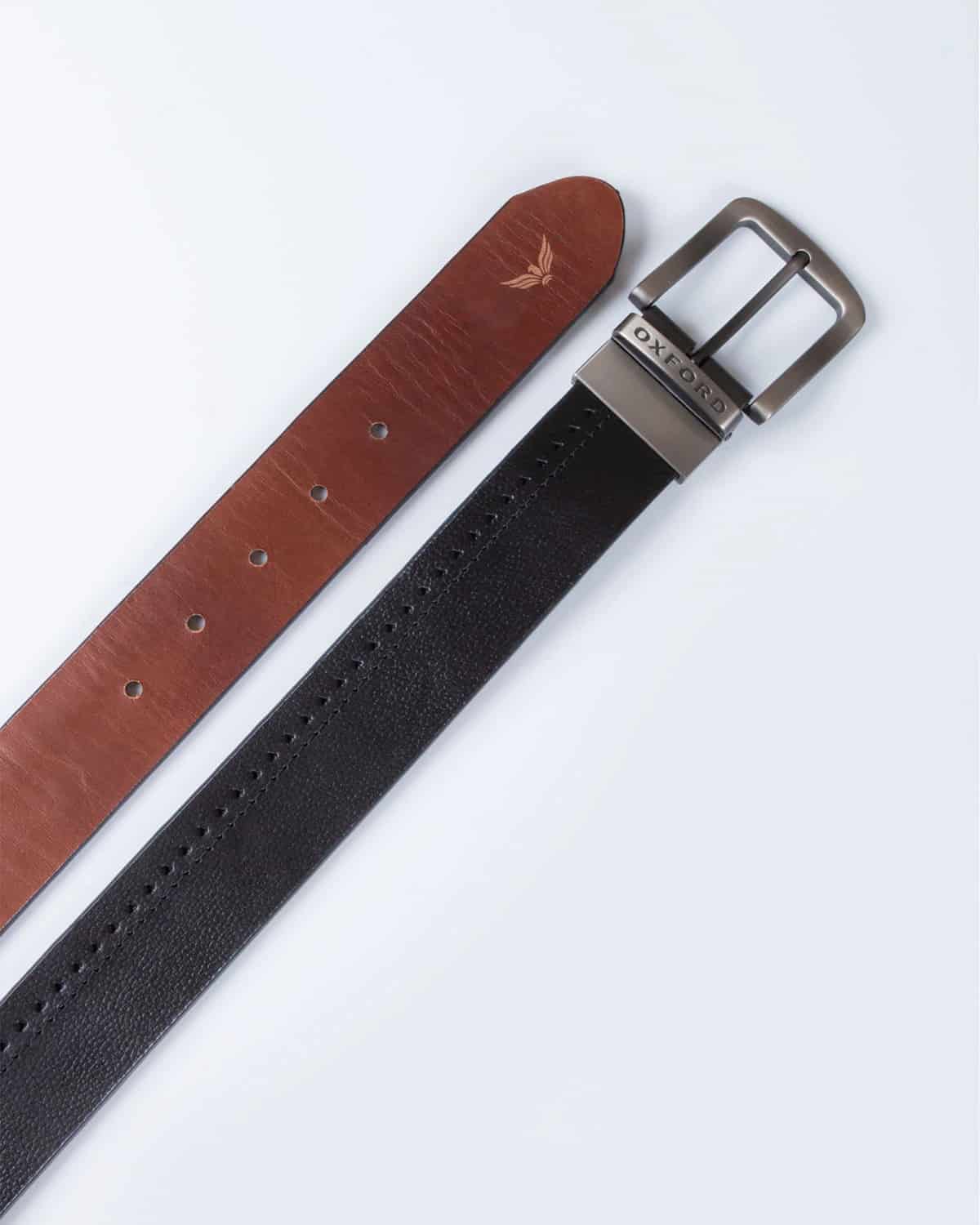 Cinturon doble faz negro para hombre - miniatura 3