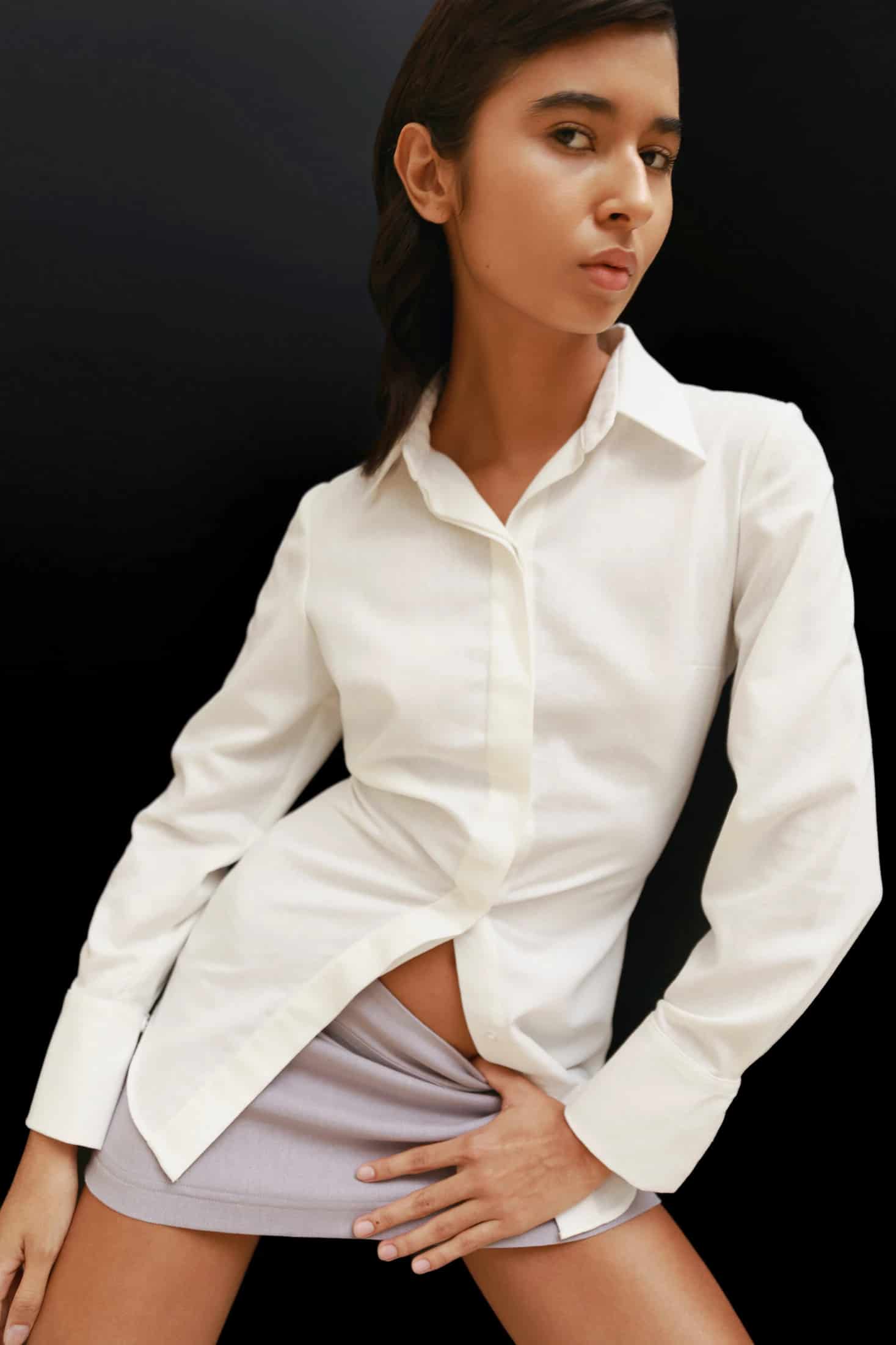 MOUSSE SHIRT (IVORY) - miniatura 1