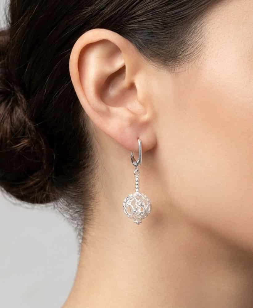 Arete Esfera en Filigrana plata - miniatura 2