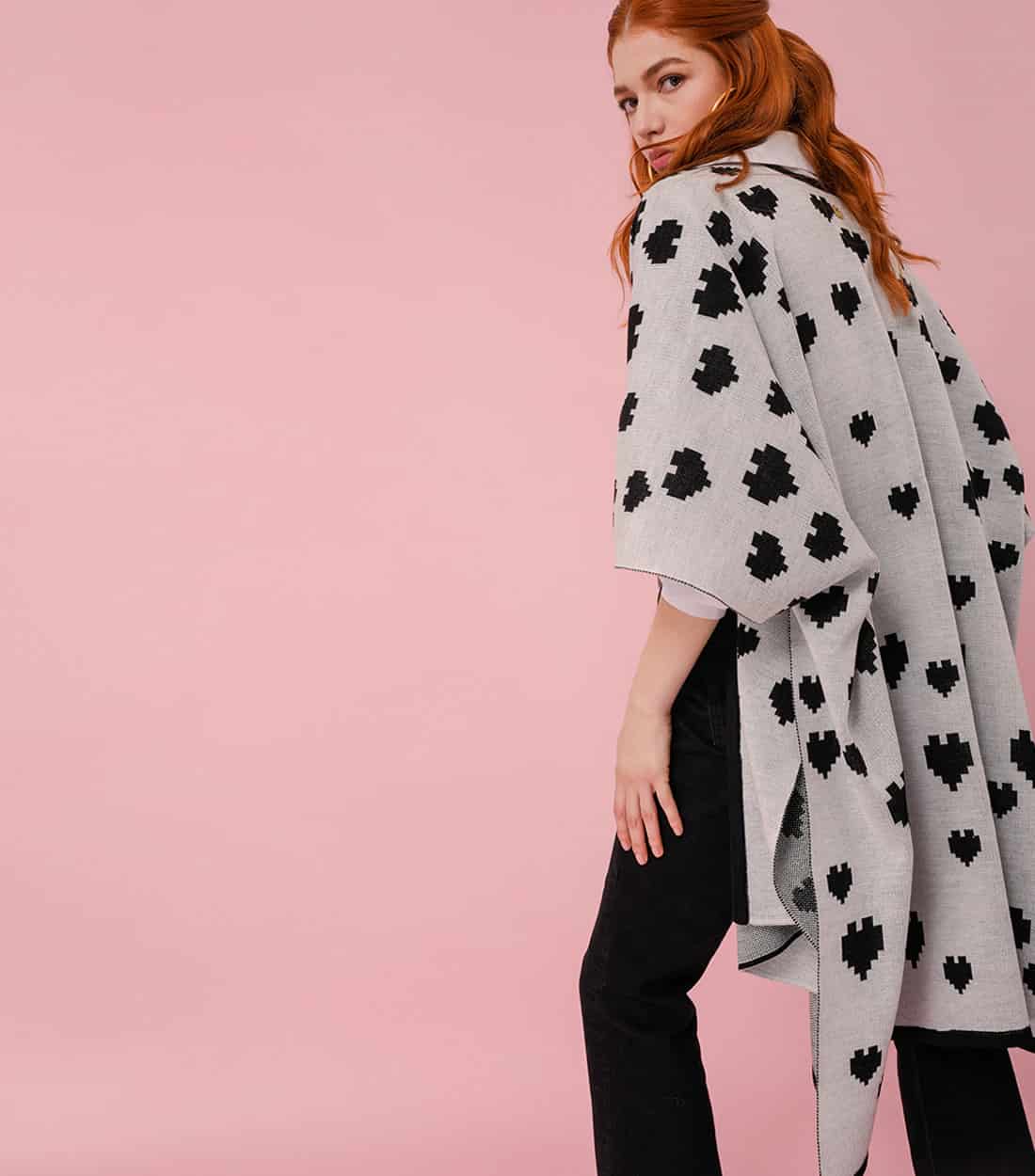 Poncho Cuore Crema - miniatura 2