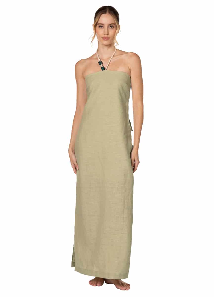 GREEN DREAMS ANKARA DRESS          9751 - miniatura 1