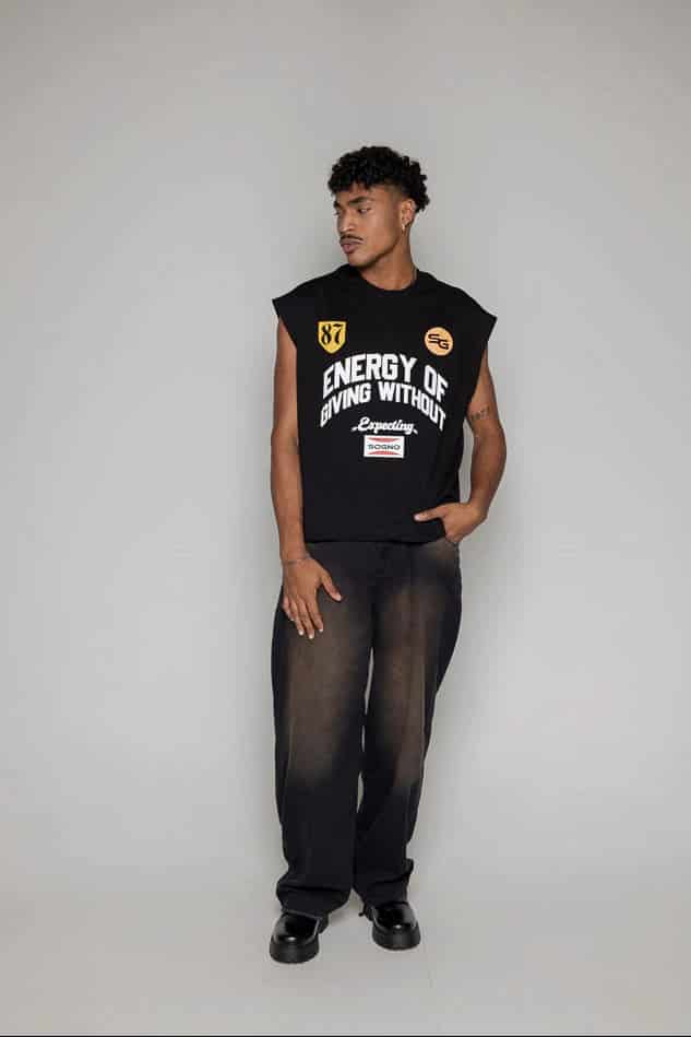 Baggy Courage Negro Desgastes - miniatura 4