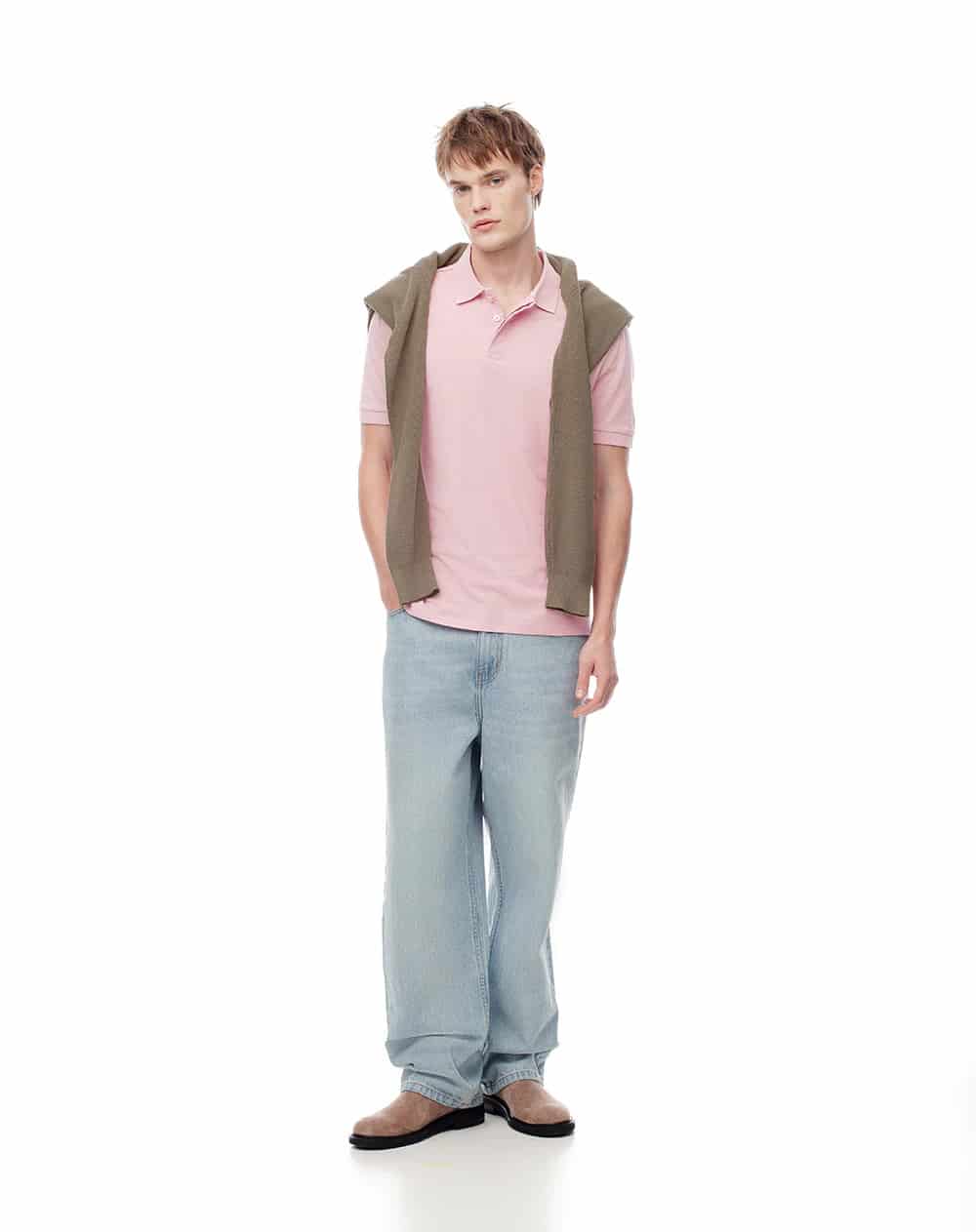 Polo slim palo de rosa hombre - miniatura 5