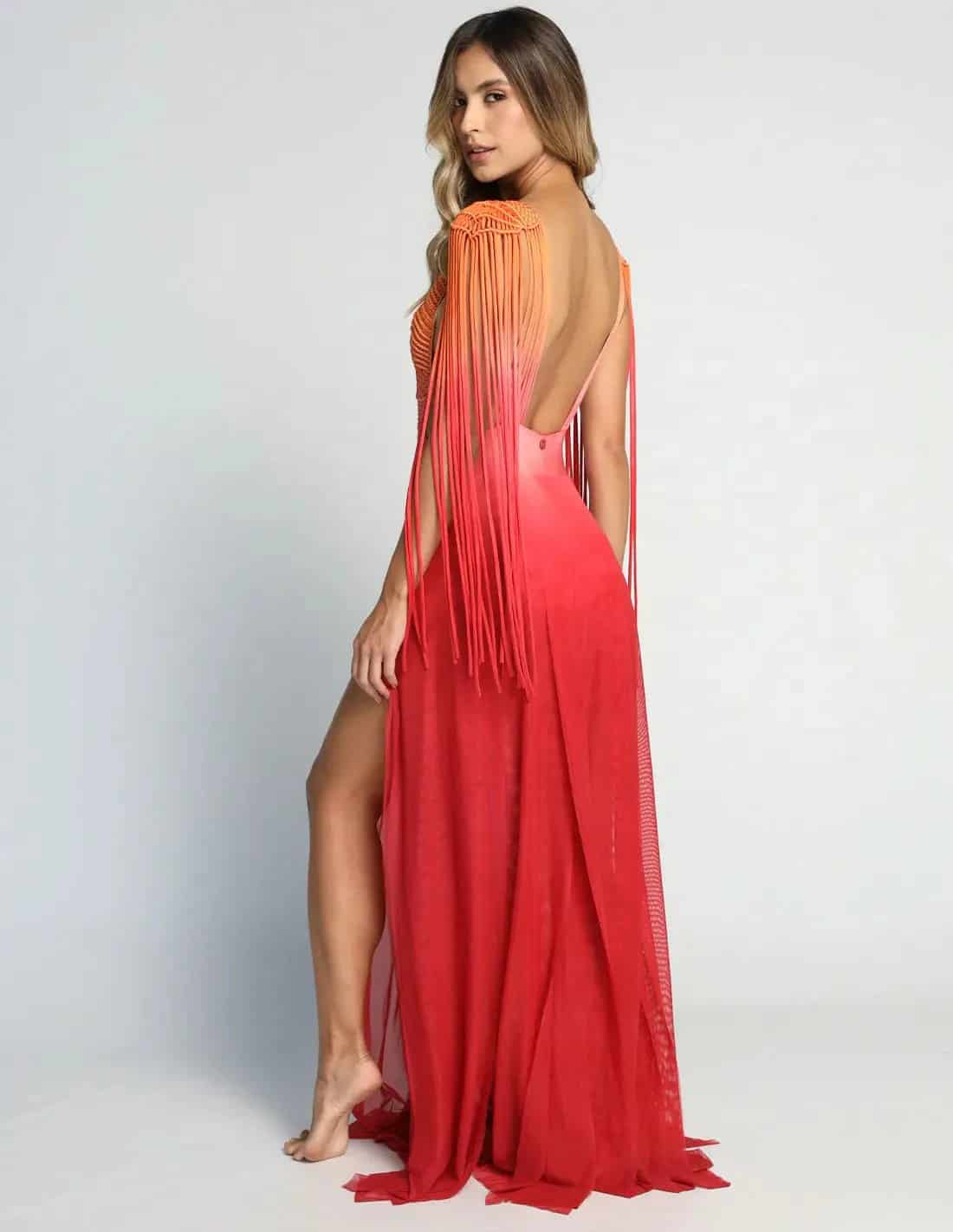 Vestido Umbra Salmon + Tomato - miniatura 3