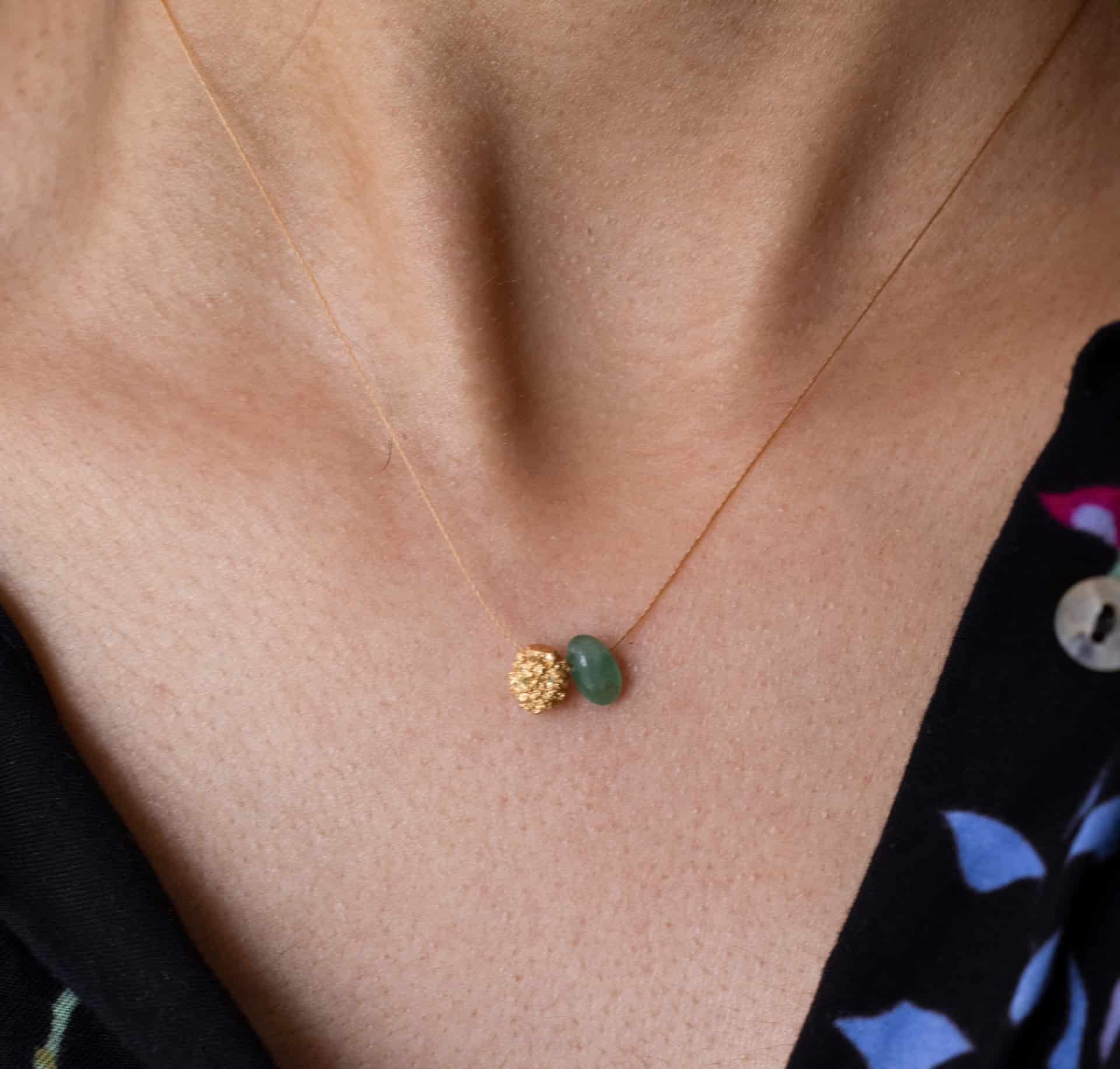 Collar semilla y piedra - miniatura 2
